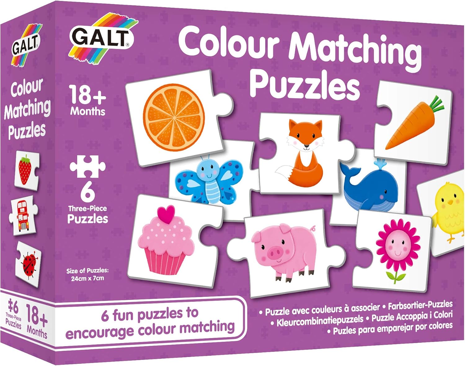 Galt Colour Matching Puzzle - Educational Jigsaw Set for Toddlers 18 Months+