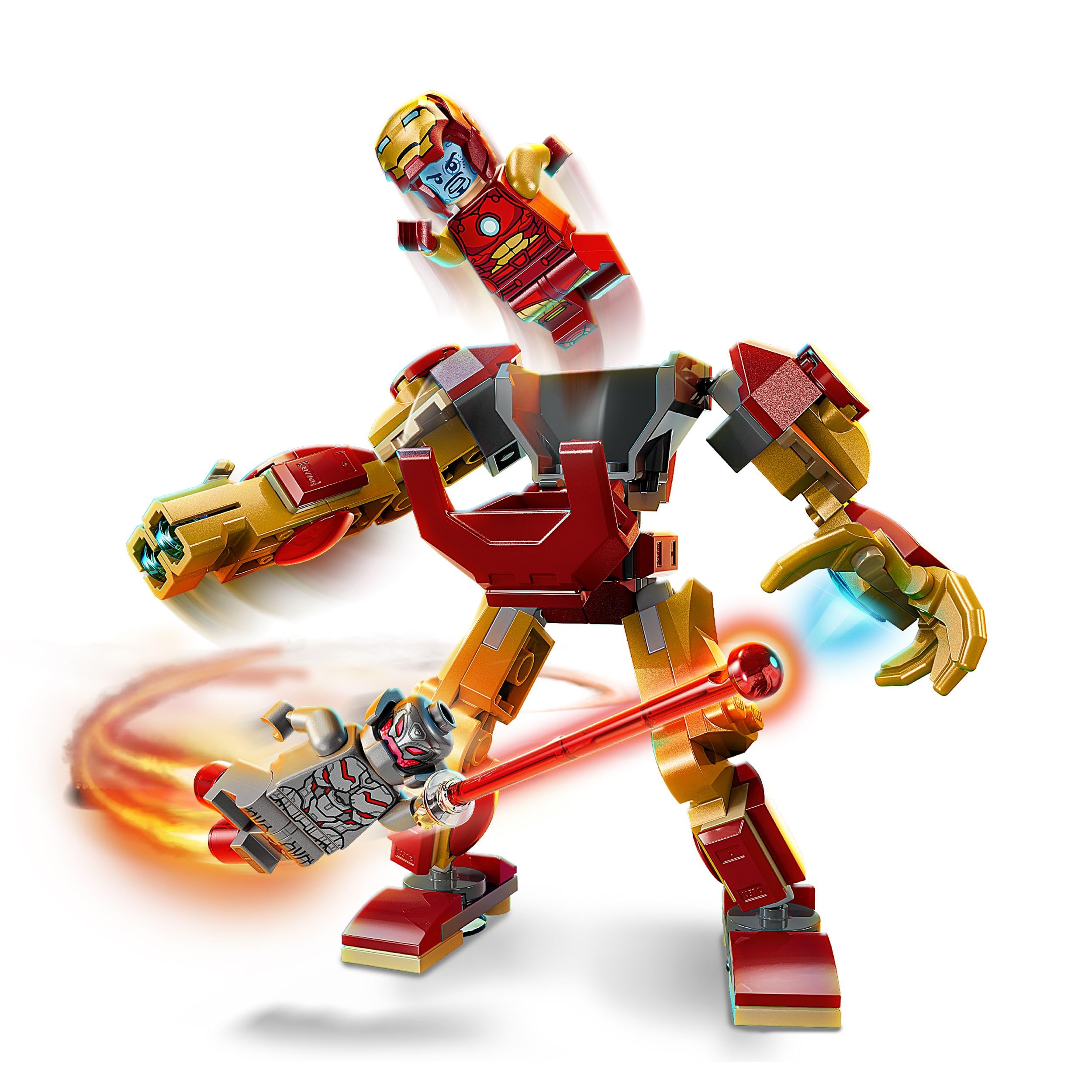 LEGO Marvel Iron Man Mech vs. Ultron - Buildable Super Hero Playset for Kids 6+ 12