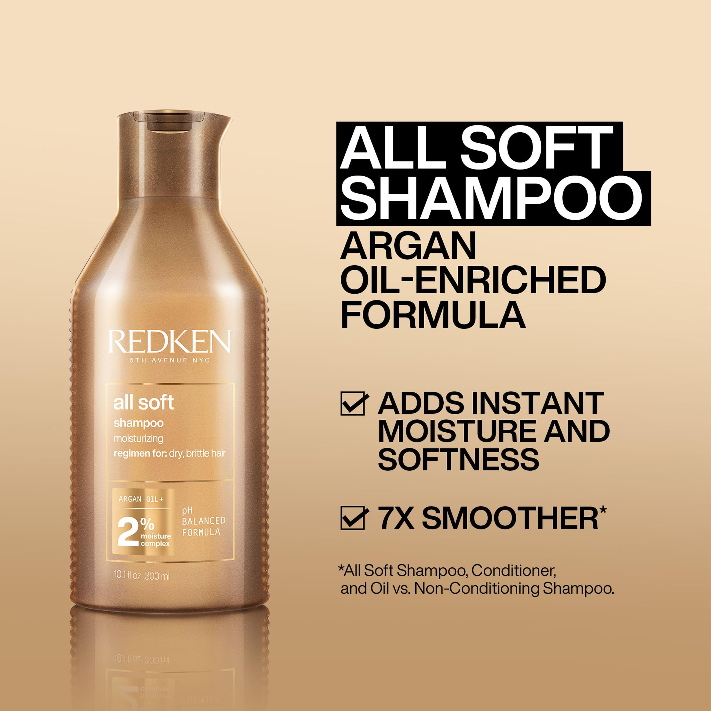 Redken All Soft Shampoo for Dry Hair with Argan Oil - 500ml 4