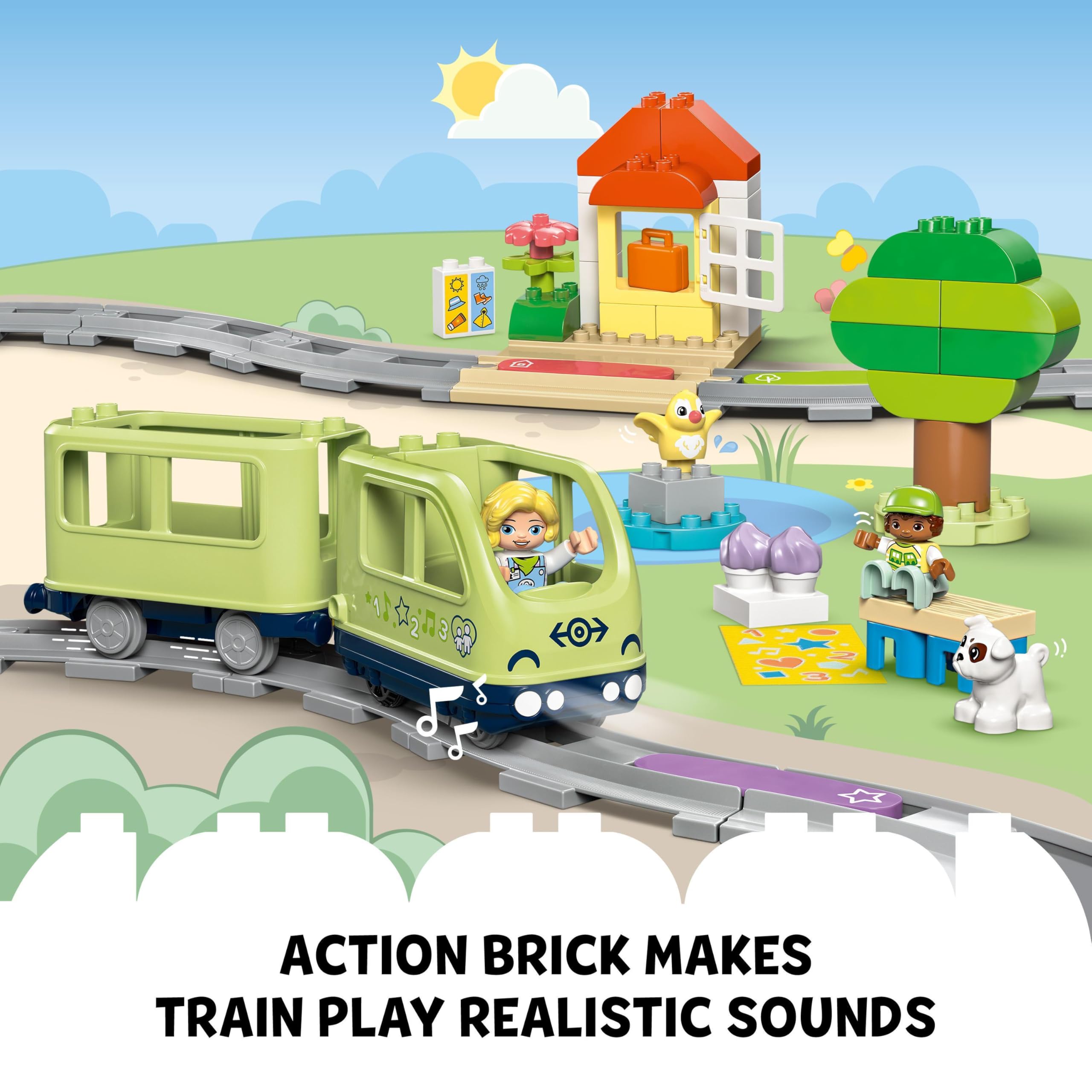 LEGO DUPLO Interactive Adventure Train Set - Educational Building Toy for Toddlers 2+ 14