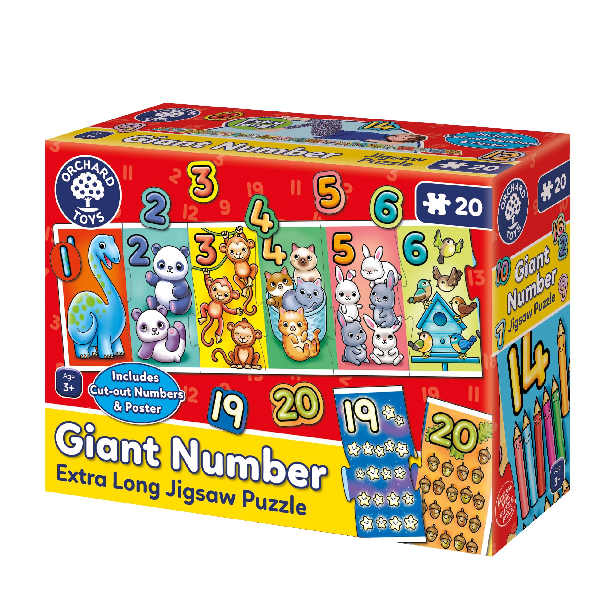 Orchard Toys Giant Number Jigsaw Puzzle - Educational 1-20 Counting Toy for Ages 3+ | 20 Pieces 1