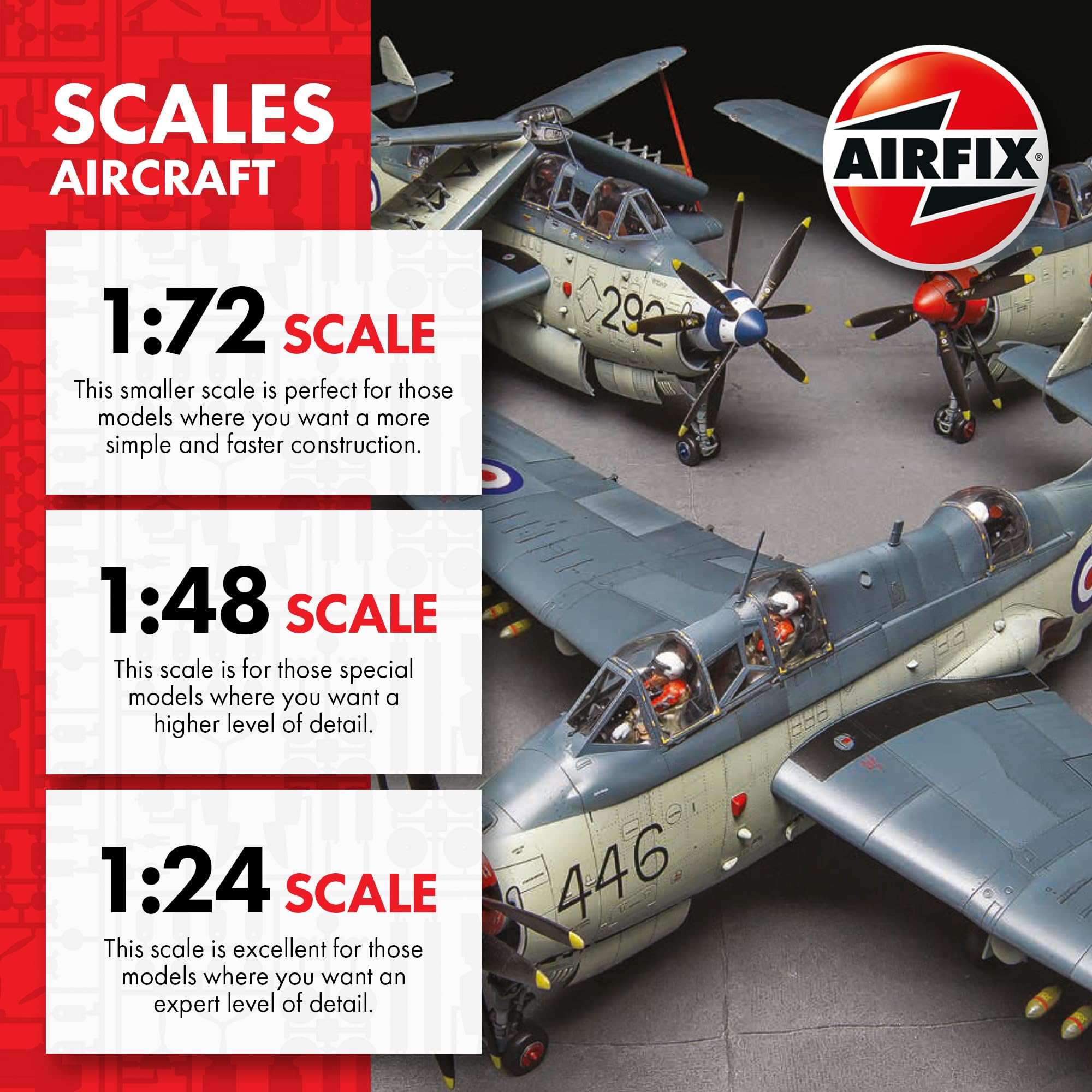 Airfix Supermarine Spitfire Mk.Vc Model Kit - 1:72 Scale, 73-Piece Plastic Aircraft Model for Ages 14+ 3