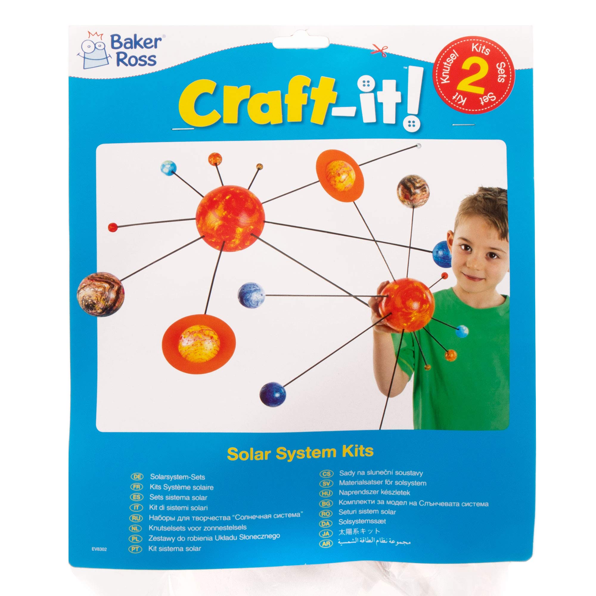 Baker Ross EV8302 Solar System Craft Kit - Educational Science Kit for Kids Ages 6+ 6