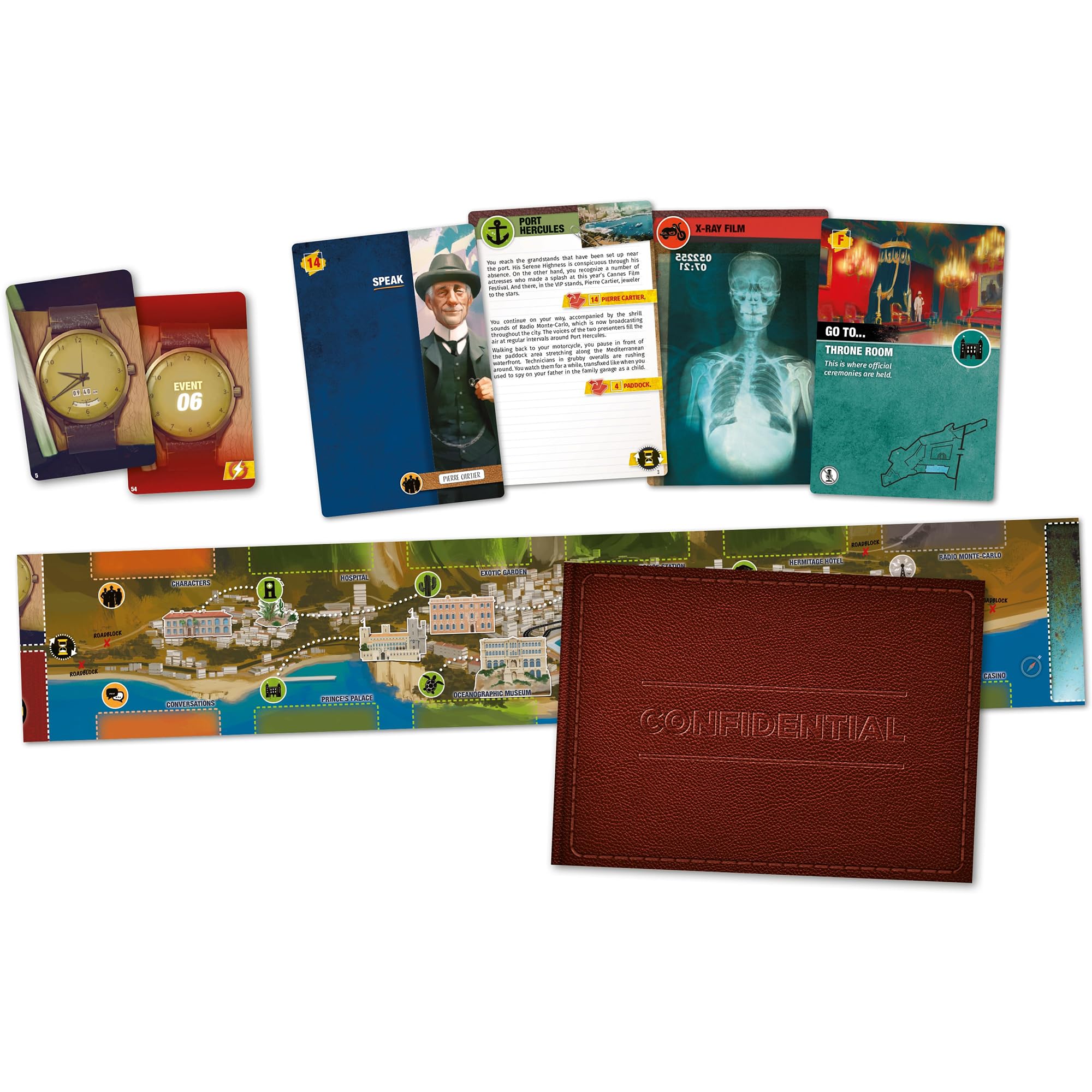 Iello Guilty: Monaco 1955 Cooperative Deduction Board Game 3