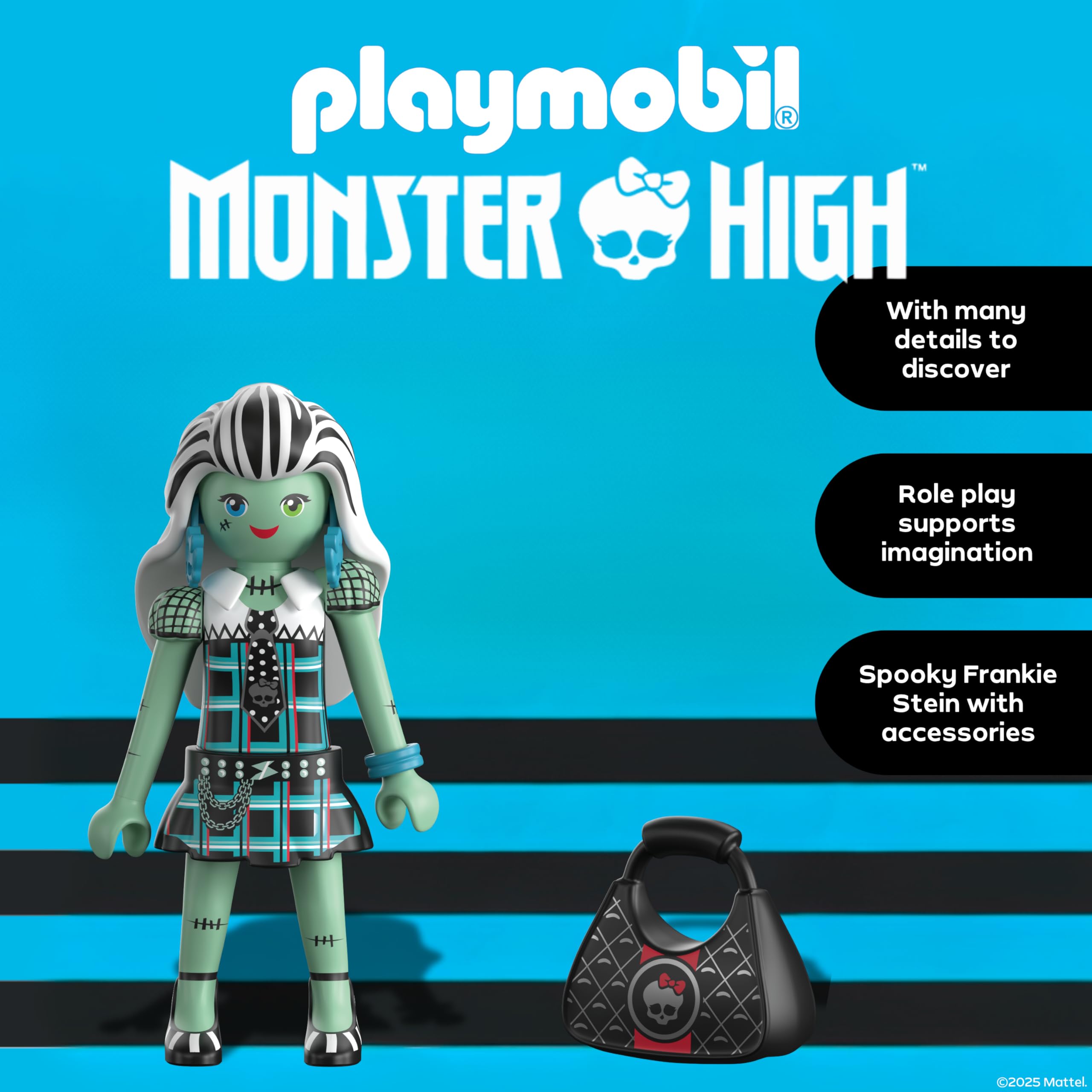Playmobil Monster High Frankie Stein Playset - Modular Figure | Ages 4-10 | 5 Pieces 3