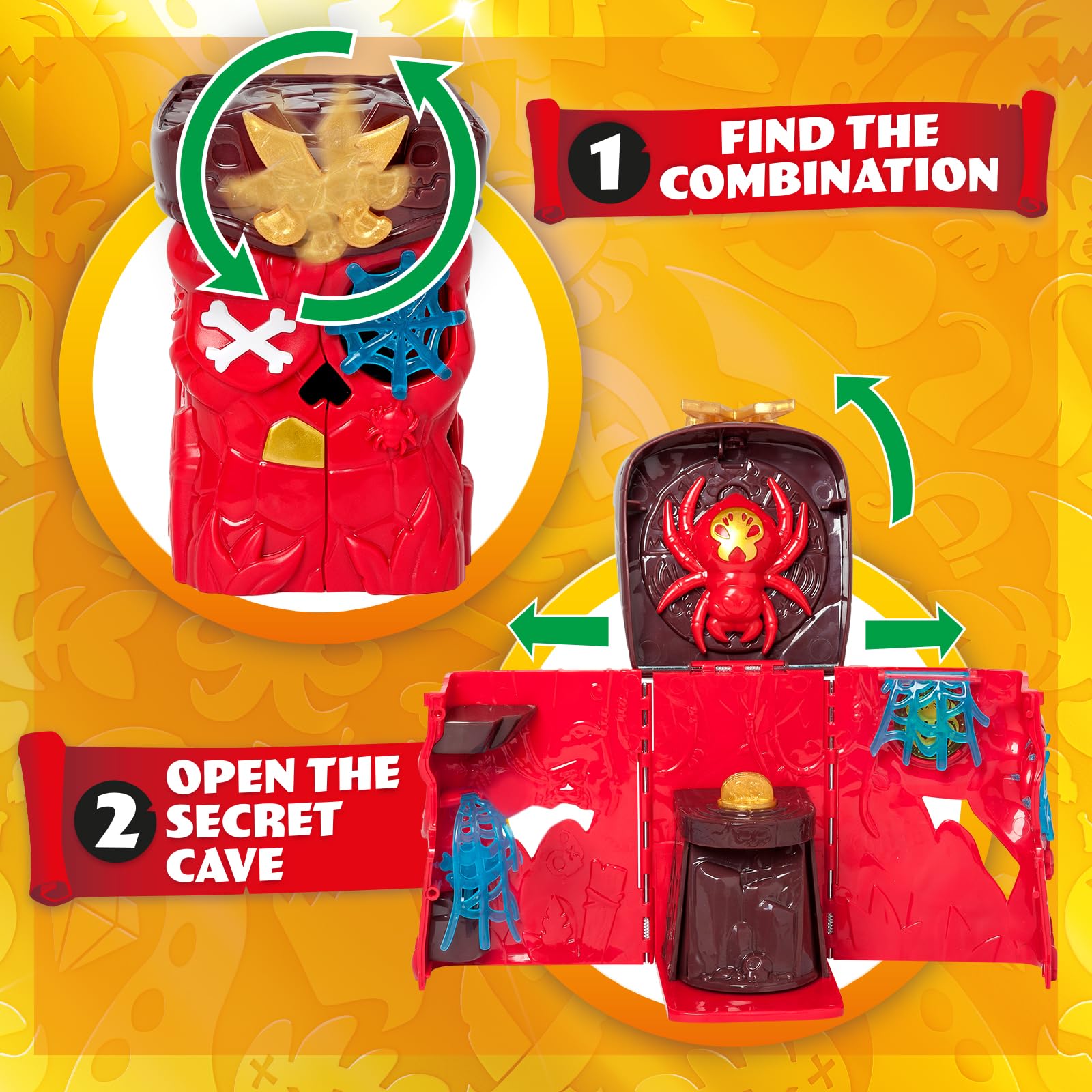 PIRATIX ADVENTURE WORLD Secret Skull Cave Playset | Includes Captain Skully Figure & Treasure 7