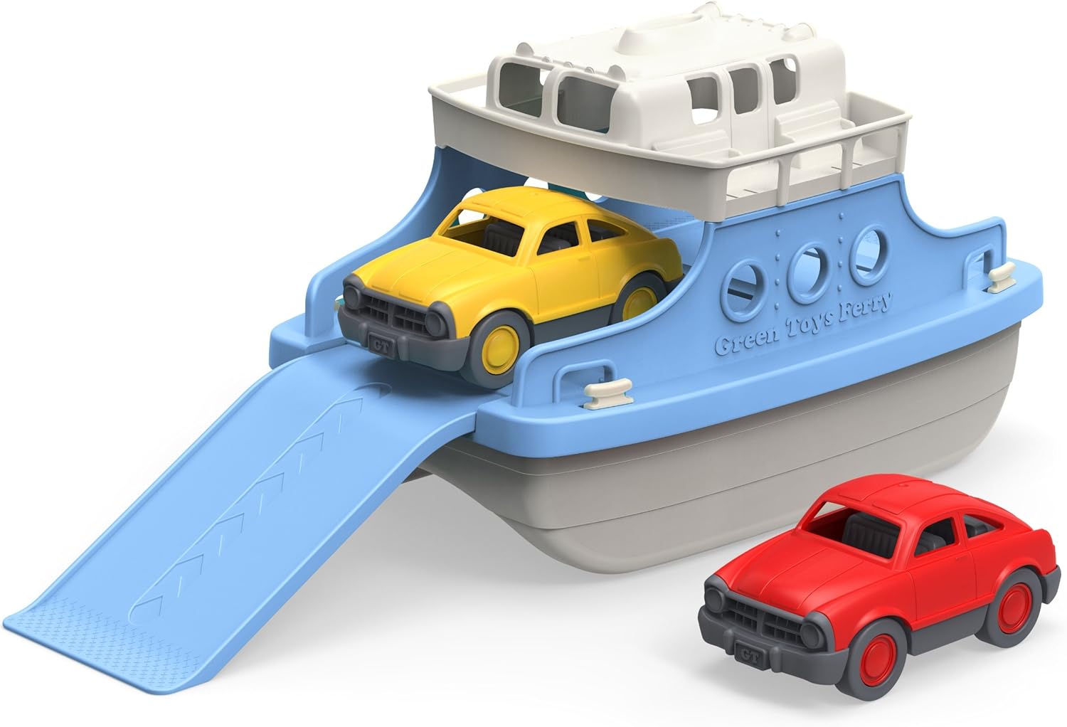 Green Toys Ferry Boat with Mini Cars - Bath Toy for Ages 3+