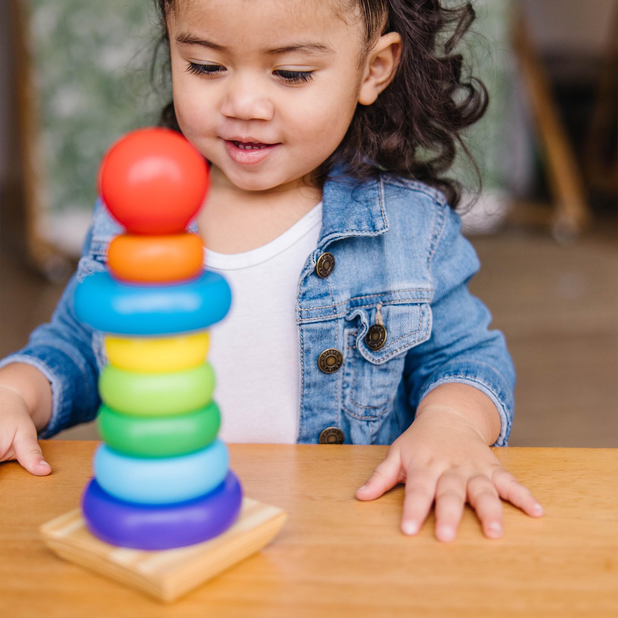 Melissa & Doug Rainbow Stacker - Educational Wooden Toy for Toddlers 18M+ 11