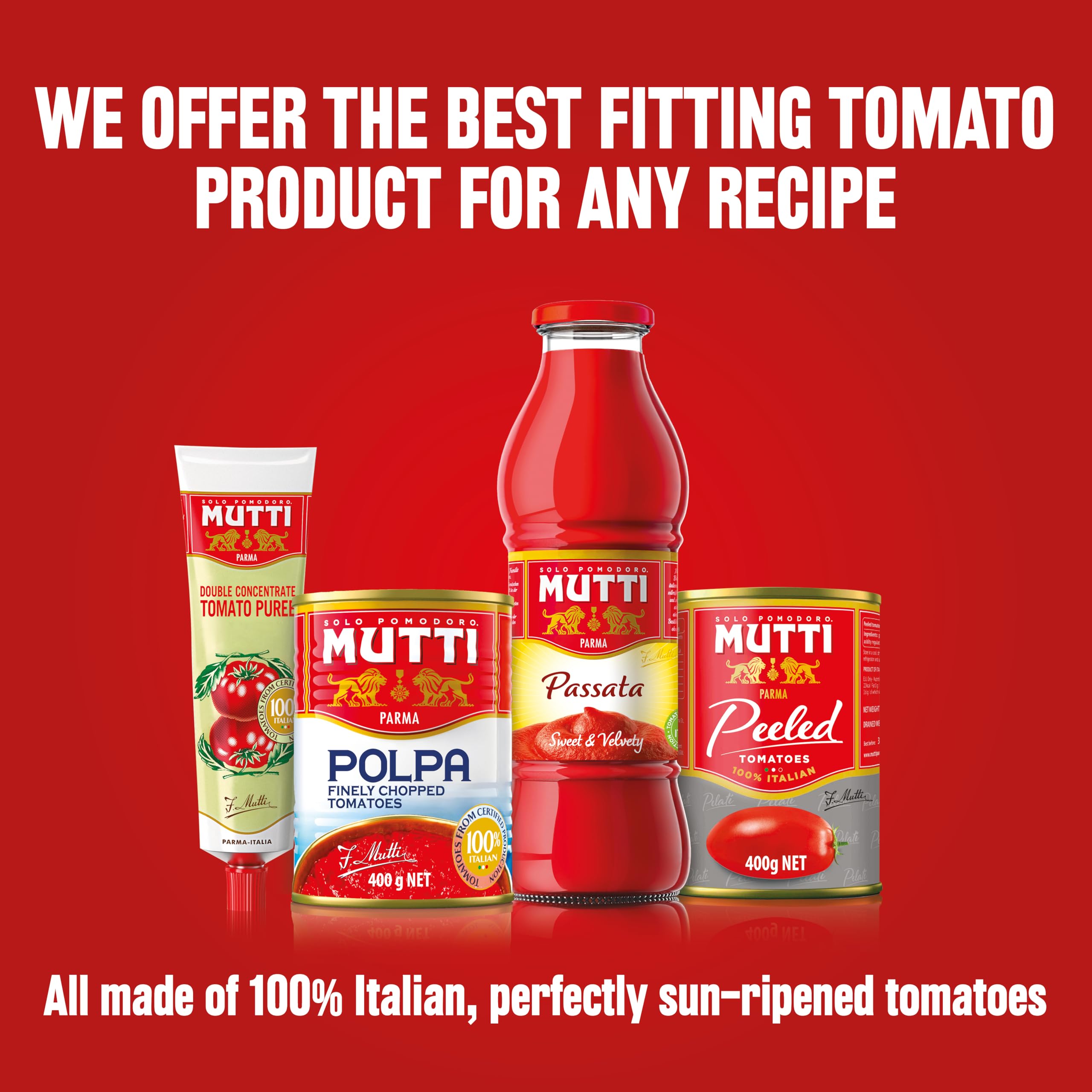 Mutti - Peeled Tomatoes, 400g (Pack of 4)