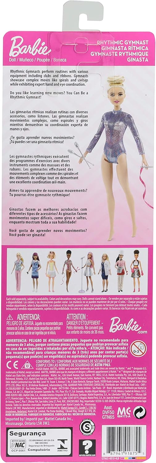 BARBIE RHYTHMIC GYMNAST (BLONDE) DOLL 6