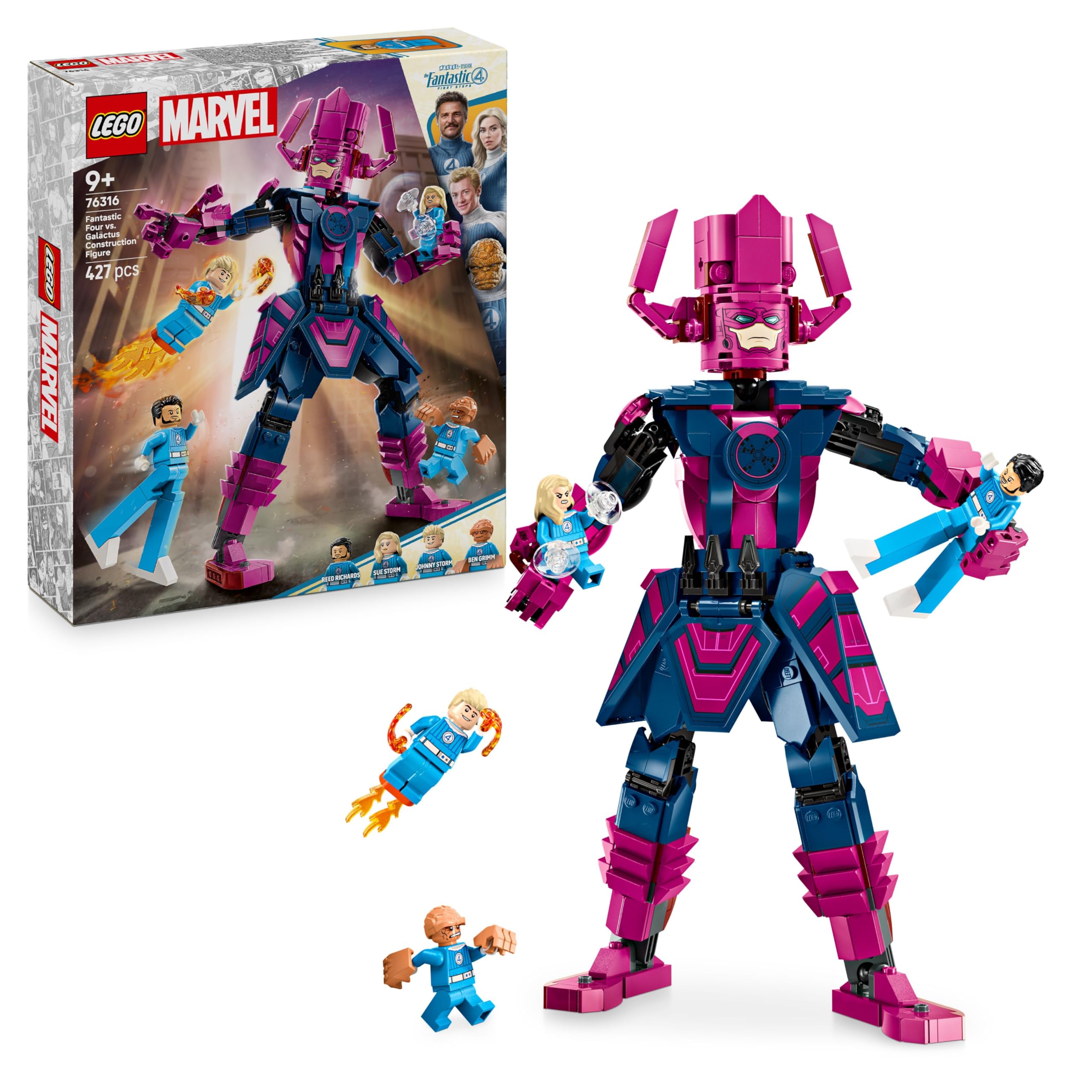 LEGO Marvel Fantastic Four vs. Galactus Construction Figure - Building Toy Set for Ages 9+