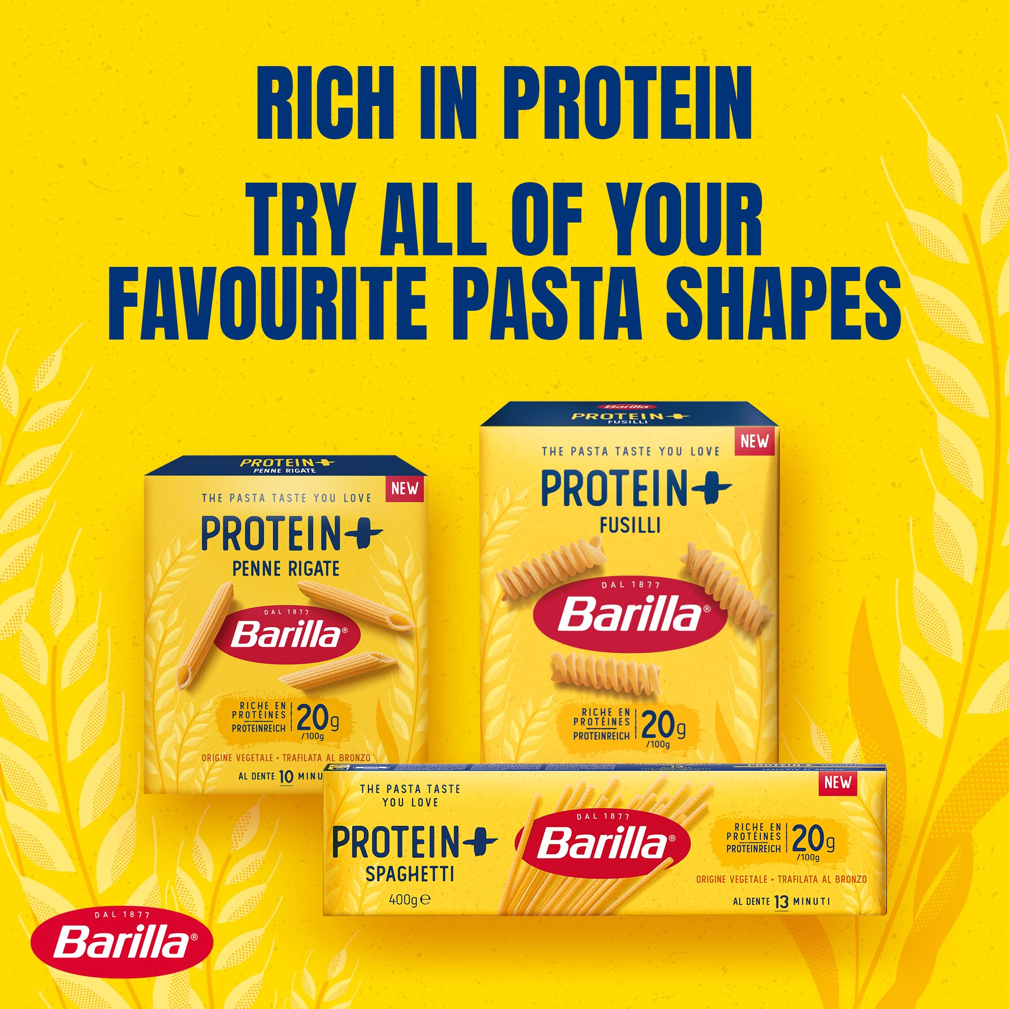 Barilla Protein+ Fusilli – High Protein Italian Pasta with Plant-Based Nutrition 3