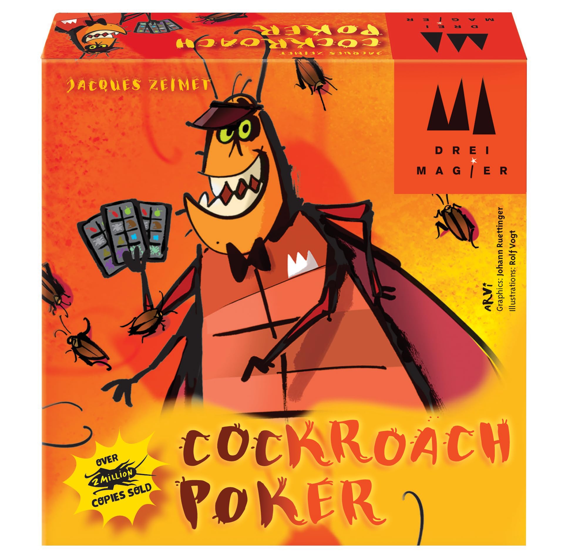Coiledspring Games Cockroach Poker English Edition Card Game for Ages 8+ | 2-6 Players | 15-Minute Play Time