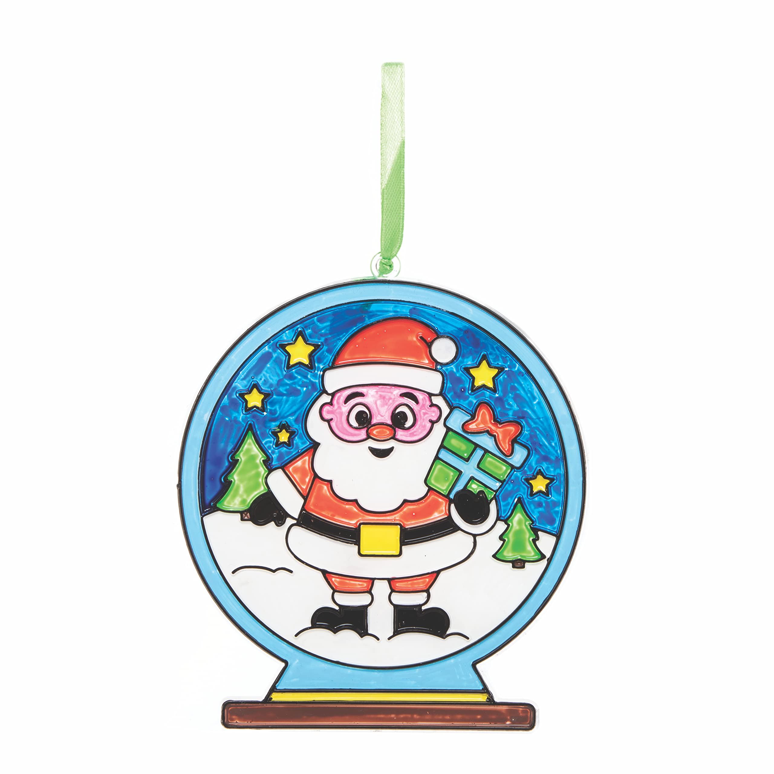 Baker Ross FC181 Christmas Snow Globe Suncatcher Decoration Craft Kit - Pack of 6 | Ages 3+ 8