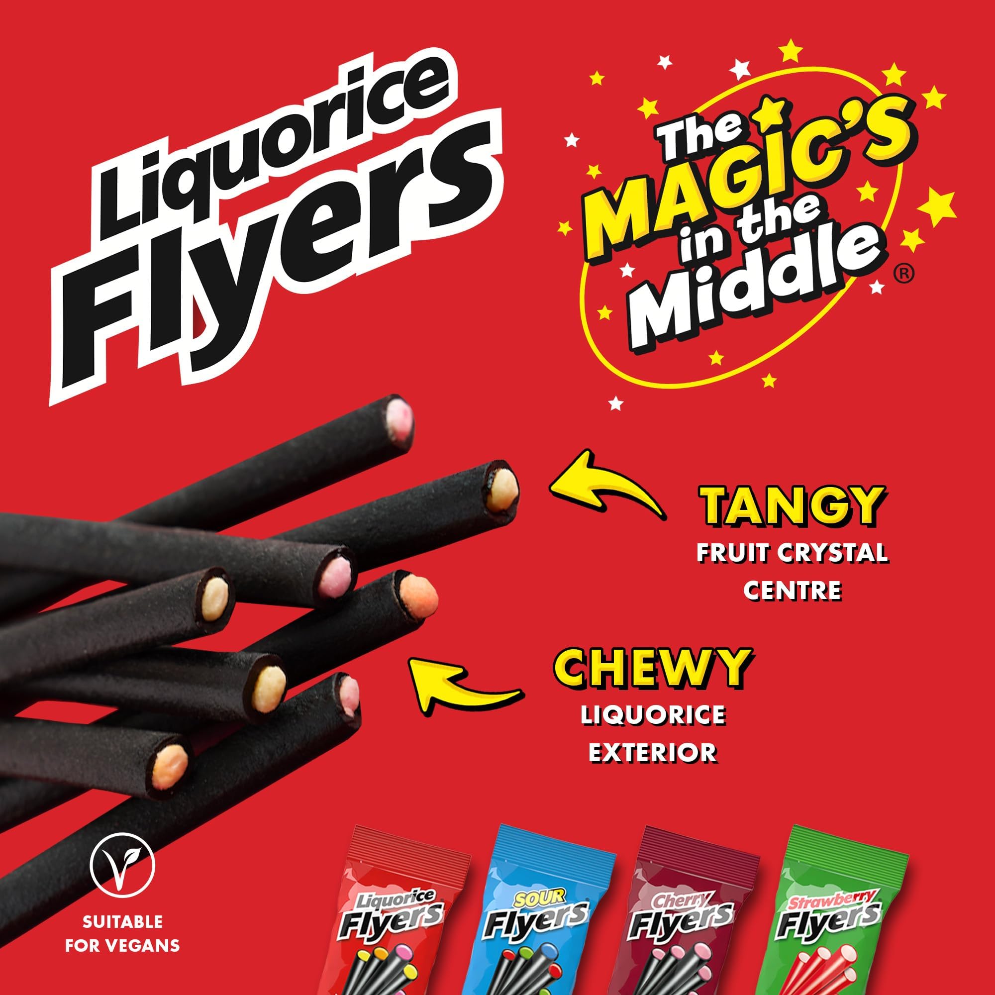 Stockley's Giant Sour Liquorice Flyers - 40 Sticks with Sour Fruit Crystals | Vegan Chewy Sweets 3