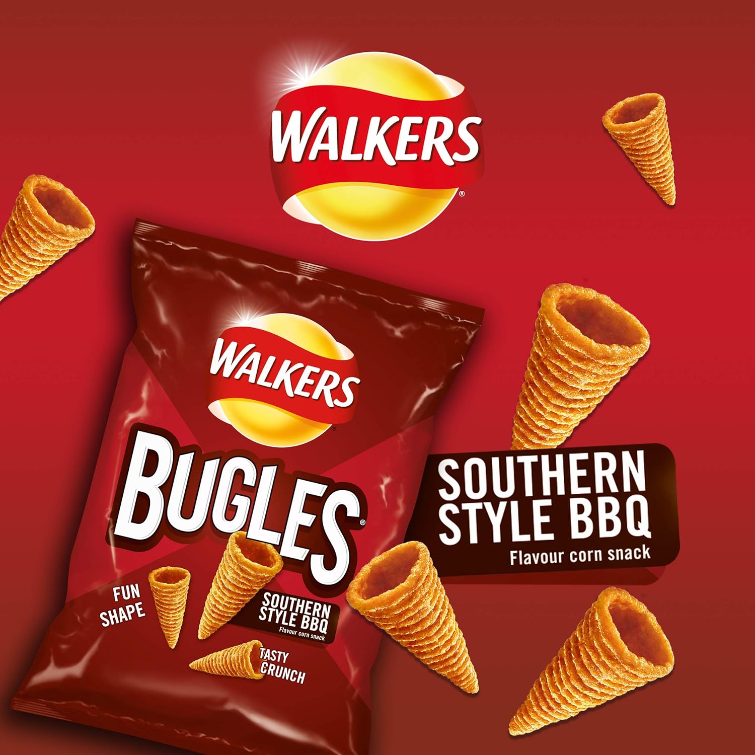 Walkers Bugles Southern Style BBQ Flavour Crisps, 110g Sharing Bag 3