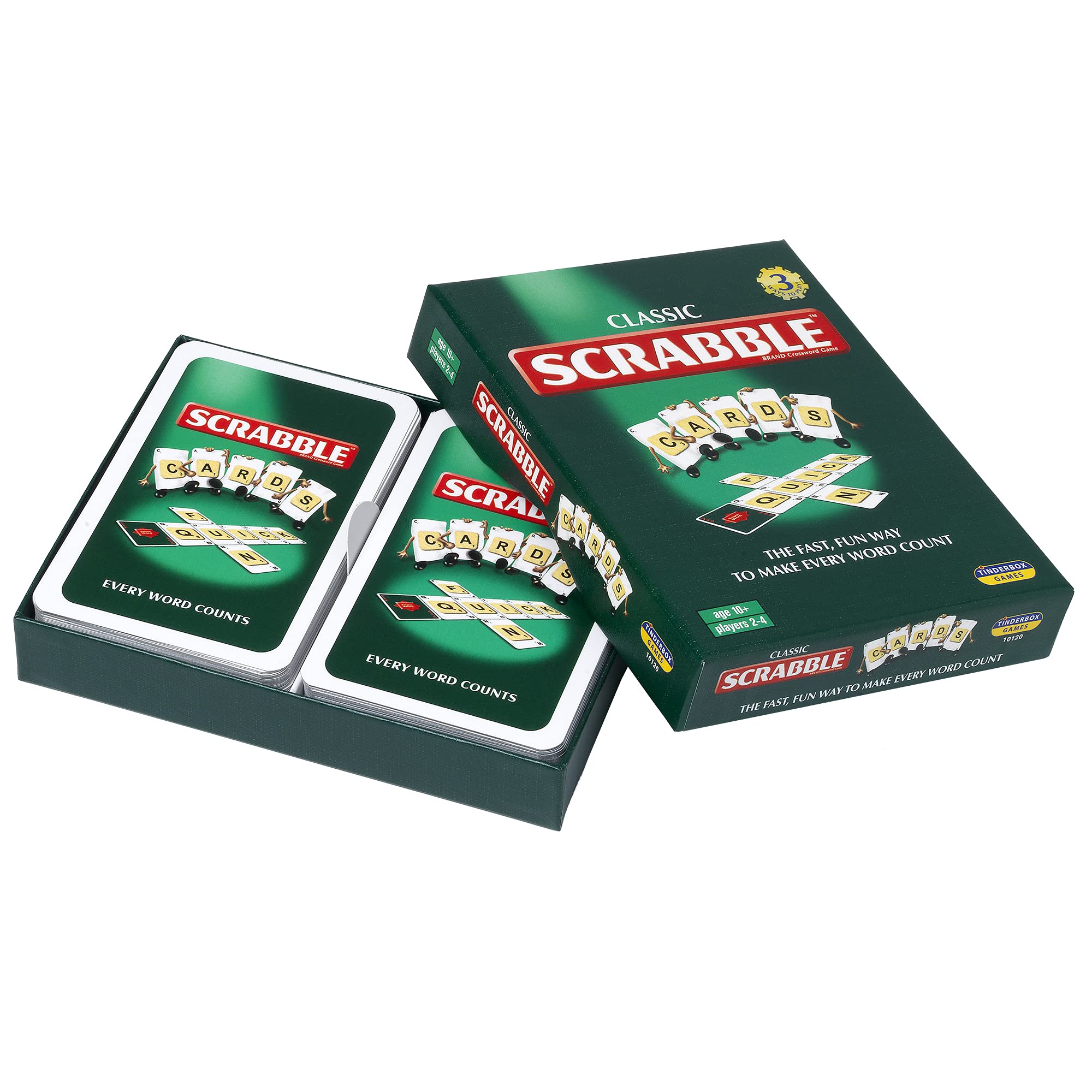 Ideal Scrabble Cards Card Game - 3 Ways to Play, Fast Fun Word Game for 2-4 Players 4