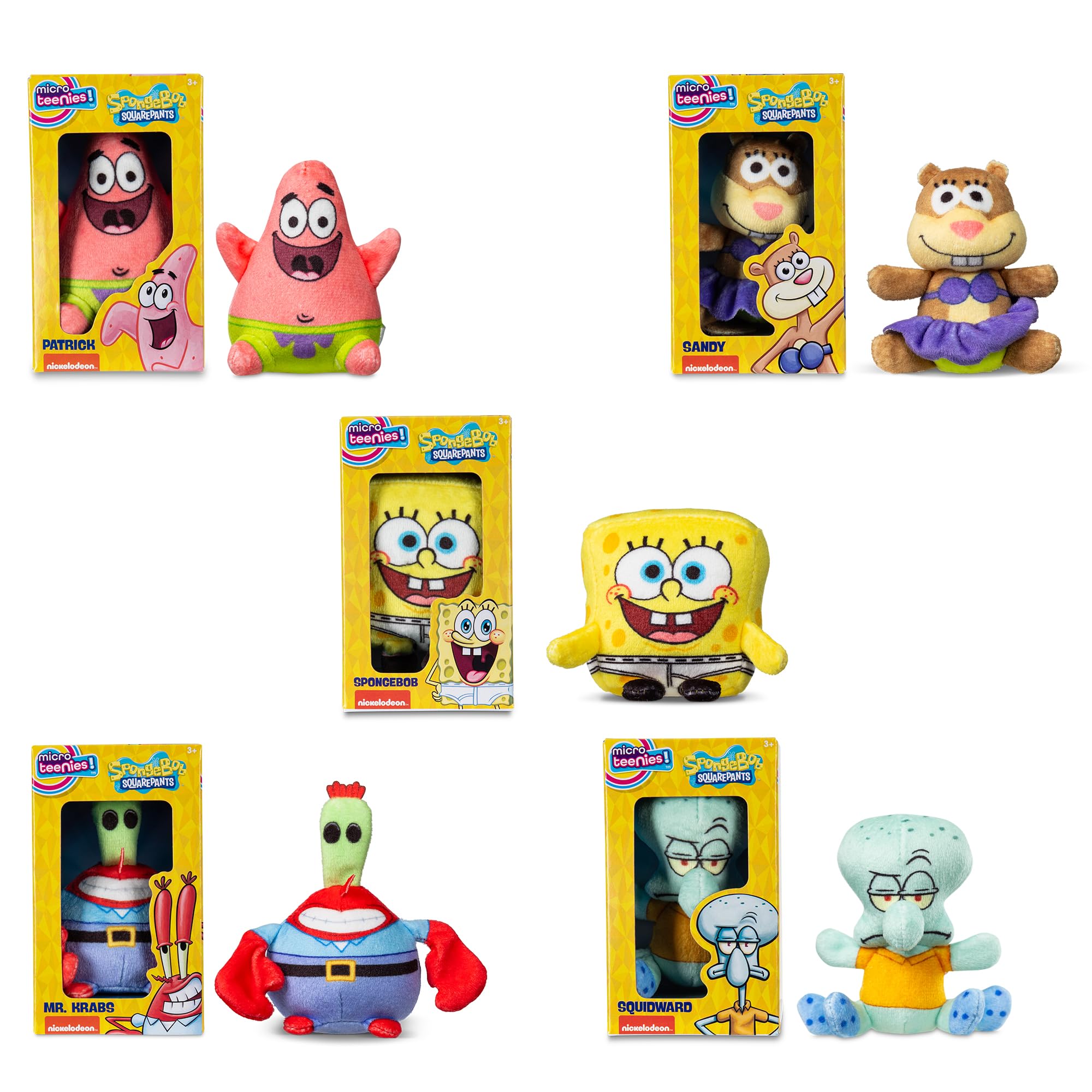 Micro Teenies SpongeBob SquarePants Collector 5-Pack - Plush Figures with Chase Variants 7