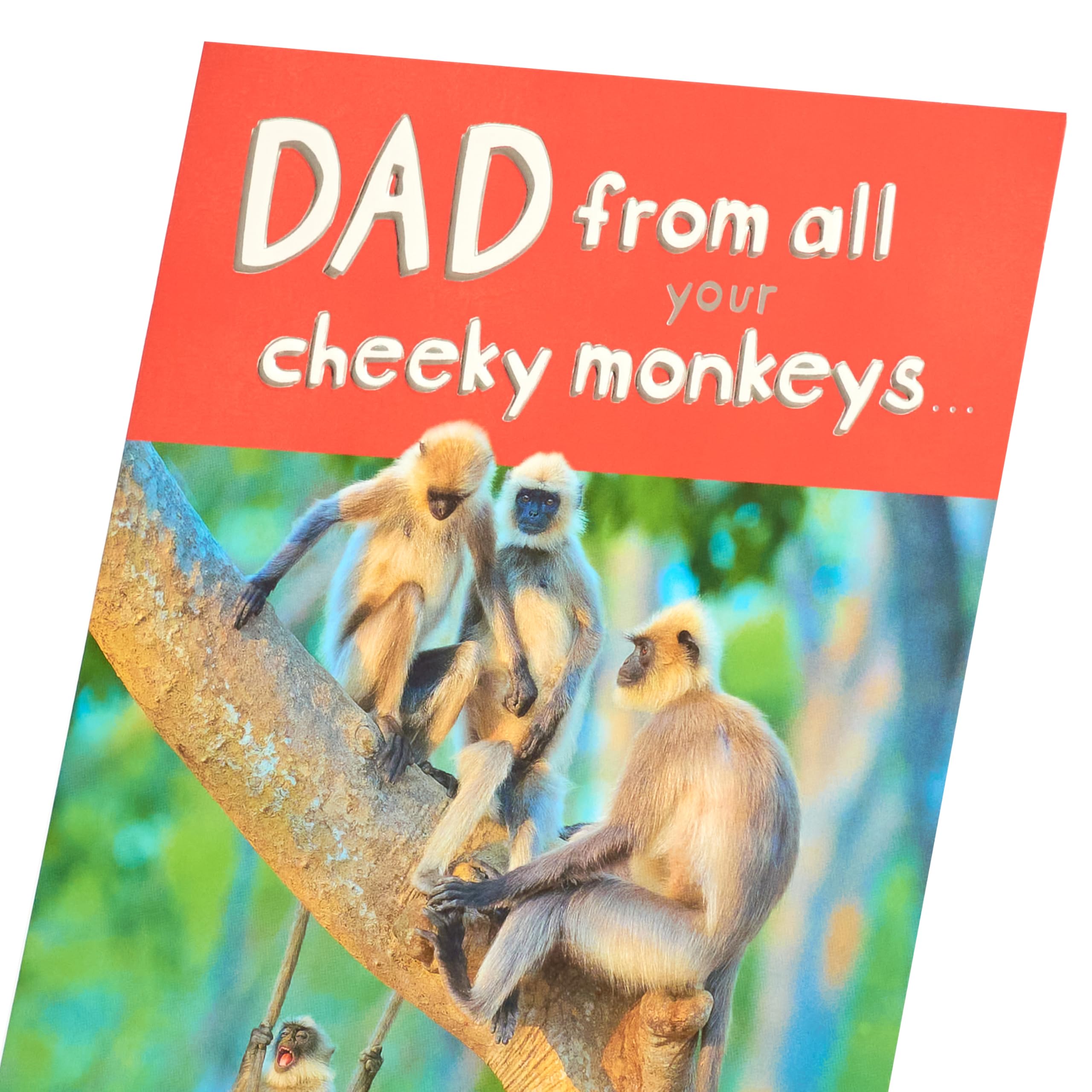 UK Greetings Father's Day Card for Dad/Grandad | Monkey Design | 14.9 x 22.9 cm 4