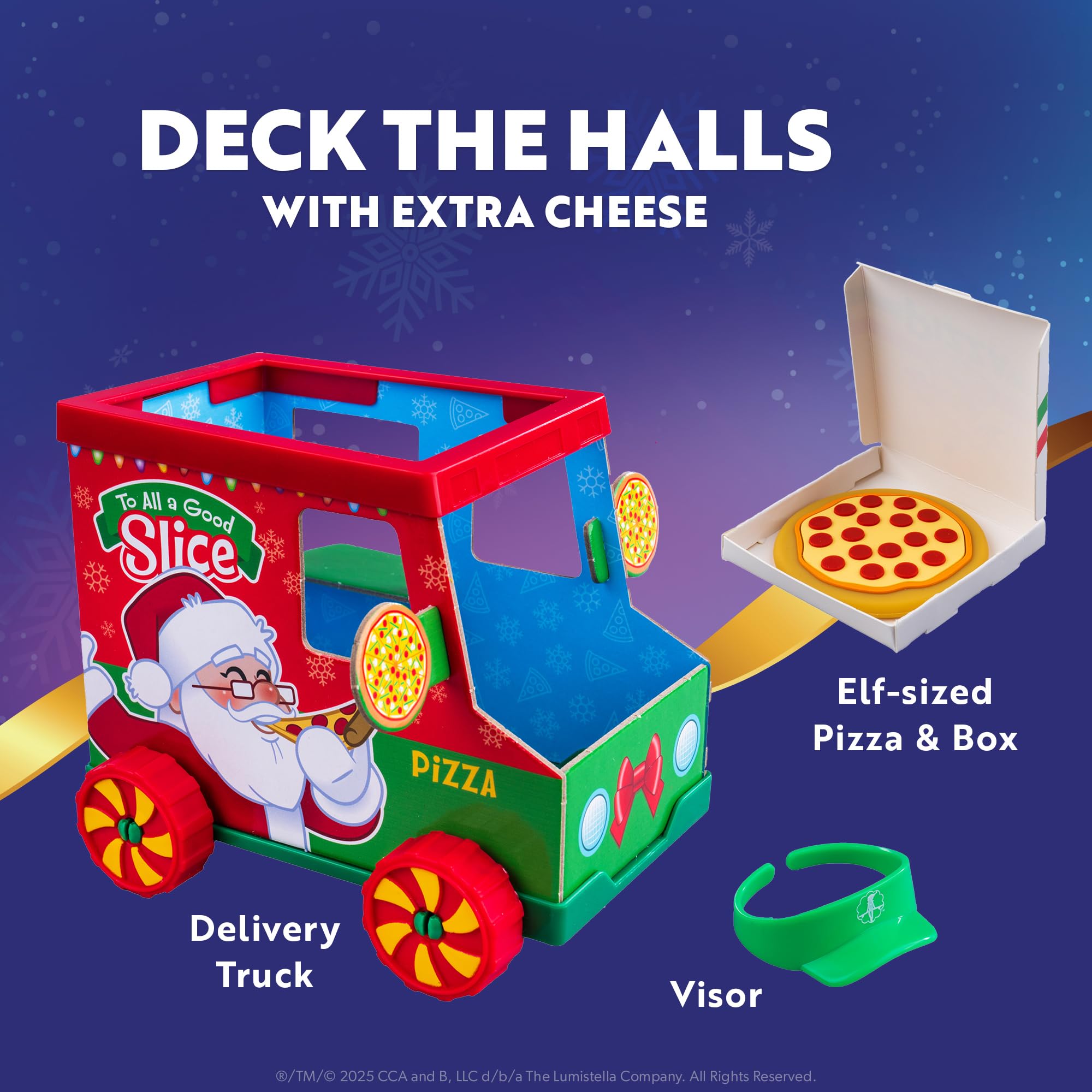 The Elf on the Shelf Polar Props Polar Pizza Truck - Holiday Playset for 3 Years and Up 3