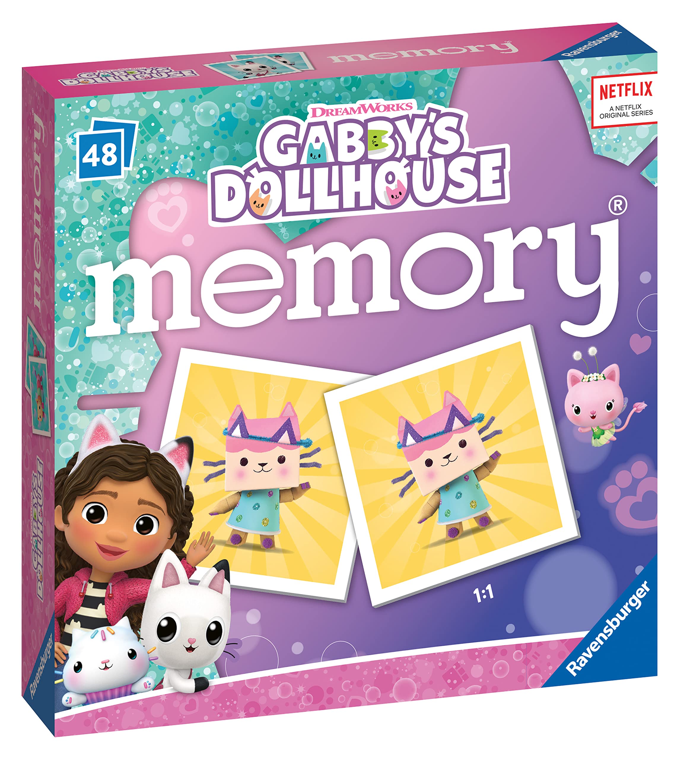 Ravensburger Gabby's Dollhouse Mini Memory Game - Matching Card Game for Kids 7
