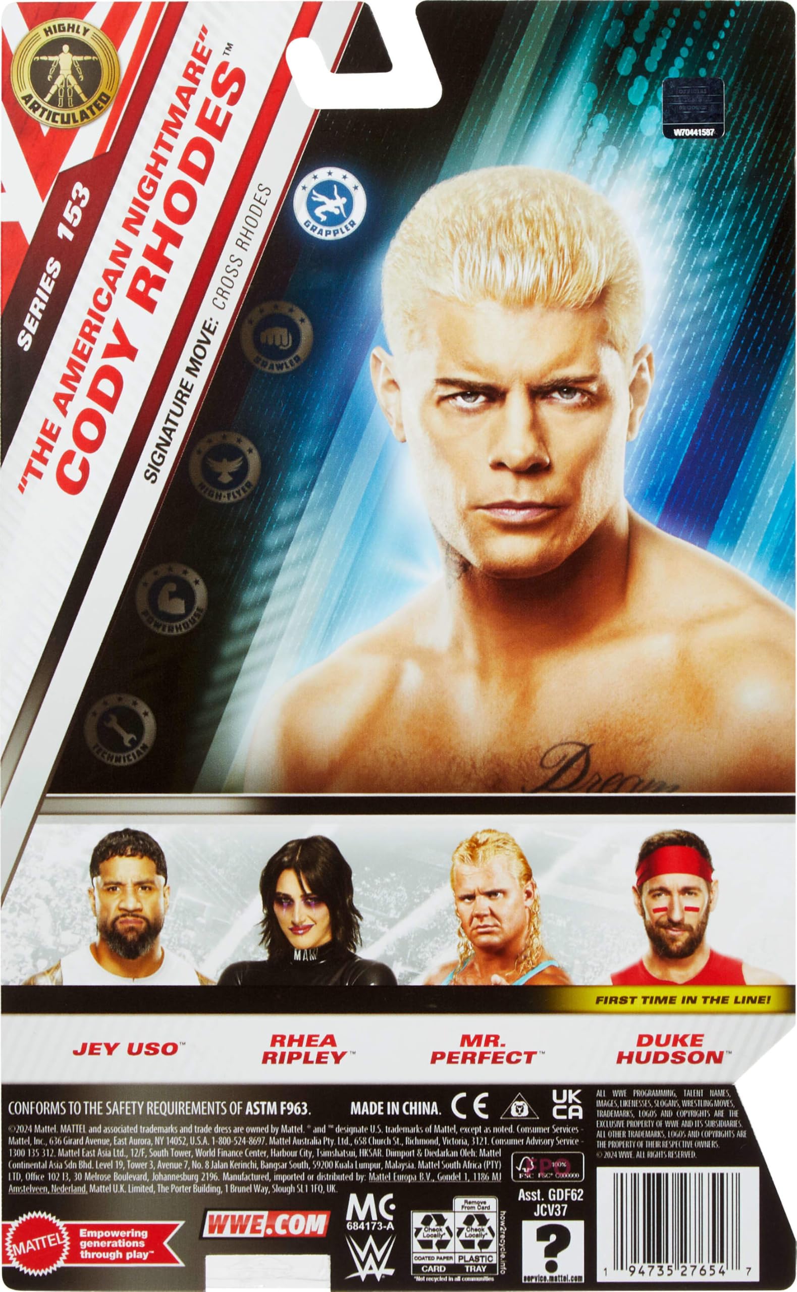 Mattel WWE Cody Rhodes “The American Nightmare” Action Figure - 6-Inch Scale with TrueFX Detail, 10-Point Articulation 5