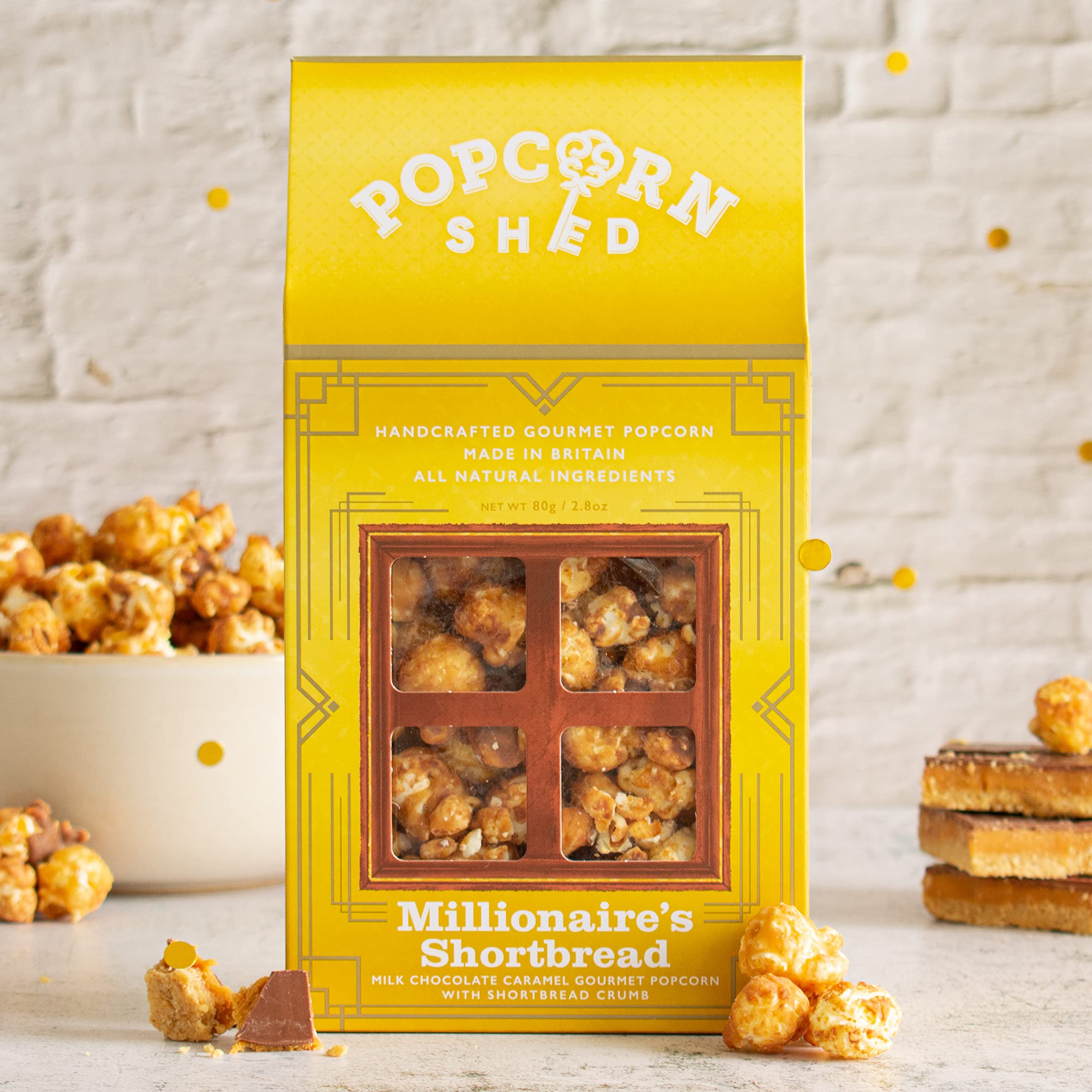 Popcorn Shed Millionaire's Shortbread Gourmet Popcorn Gift Box 6