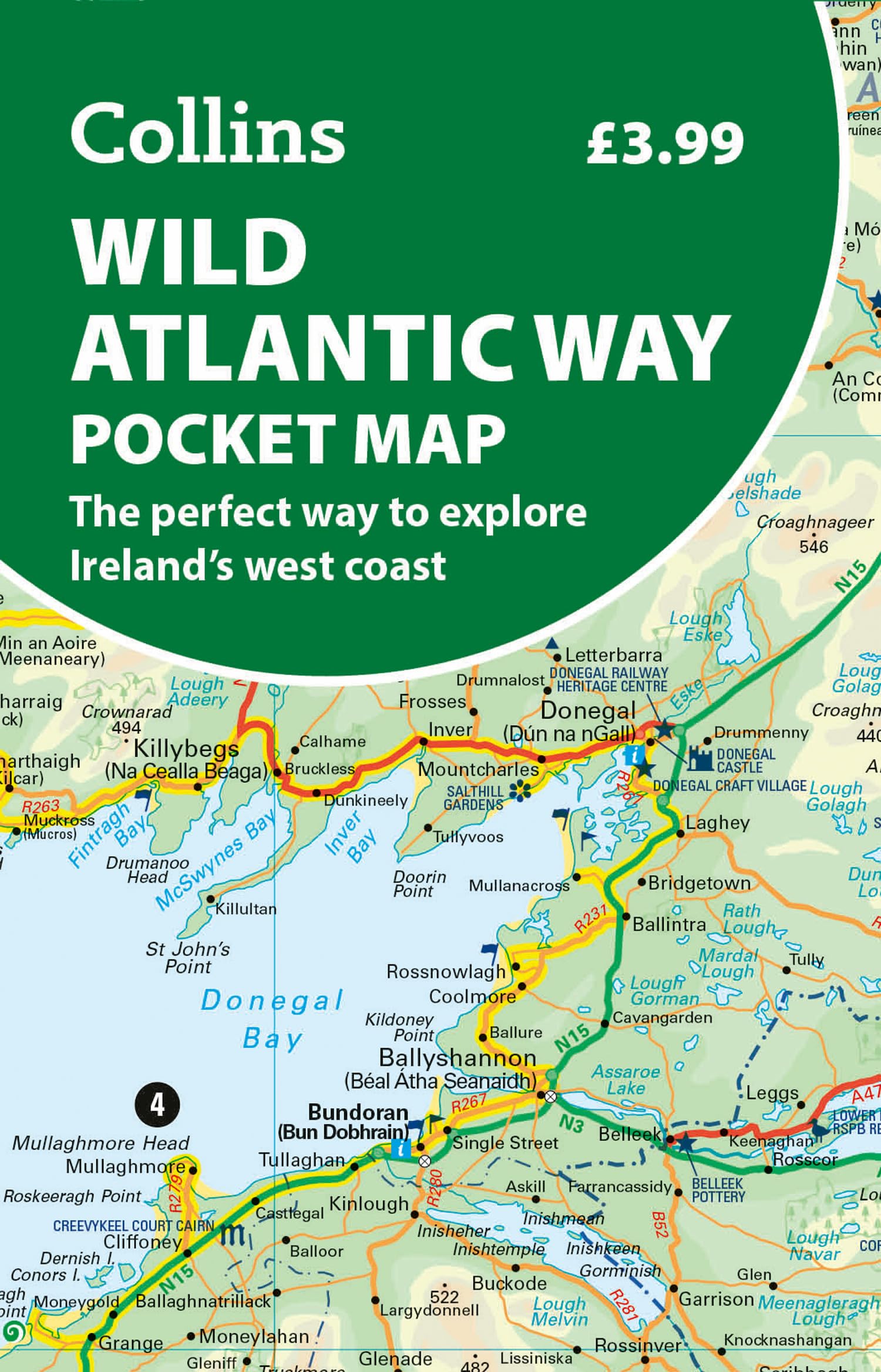 Collins Wild Atlantic Way Pocket Map - Third Edition | Folded Map | English