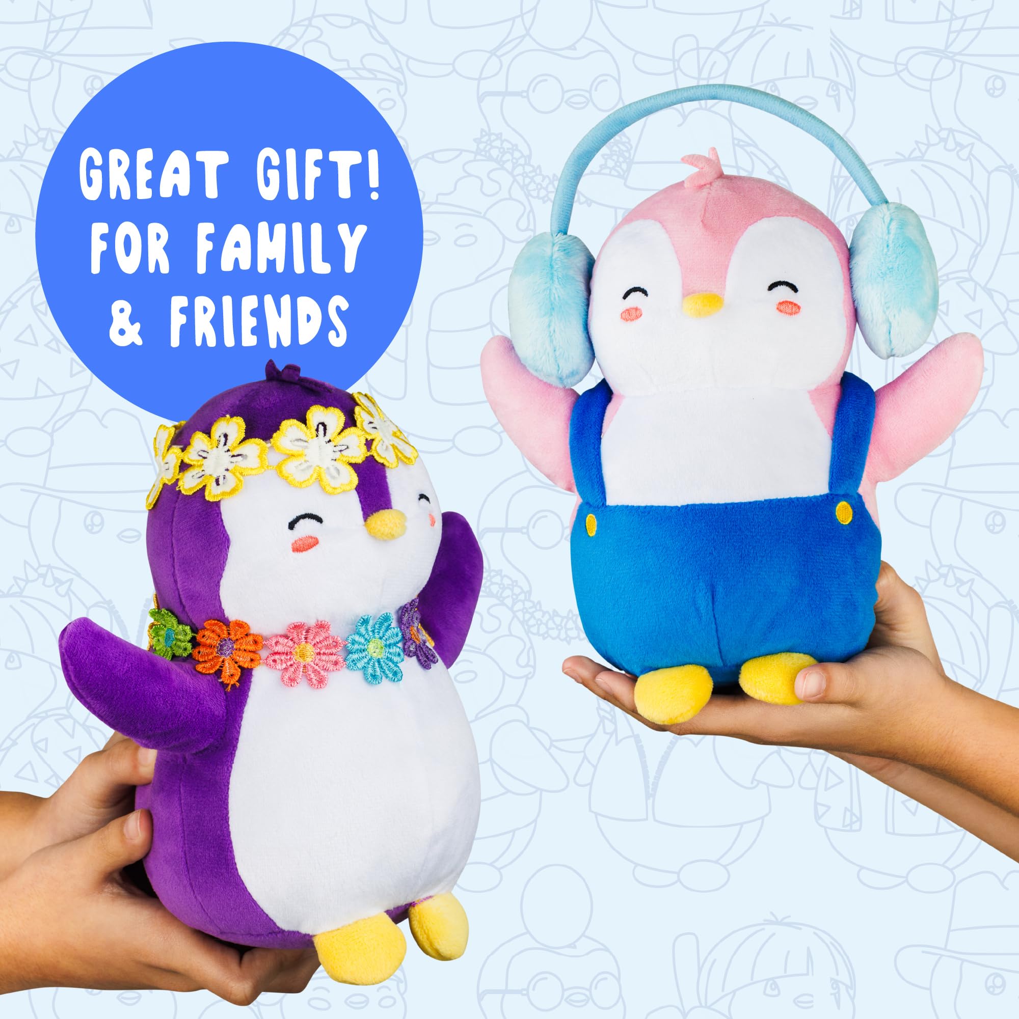 Pudgy Penguins Plush Buddy with Earmuffs - 20cm Soft Stuffed Animal Toy 13