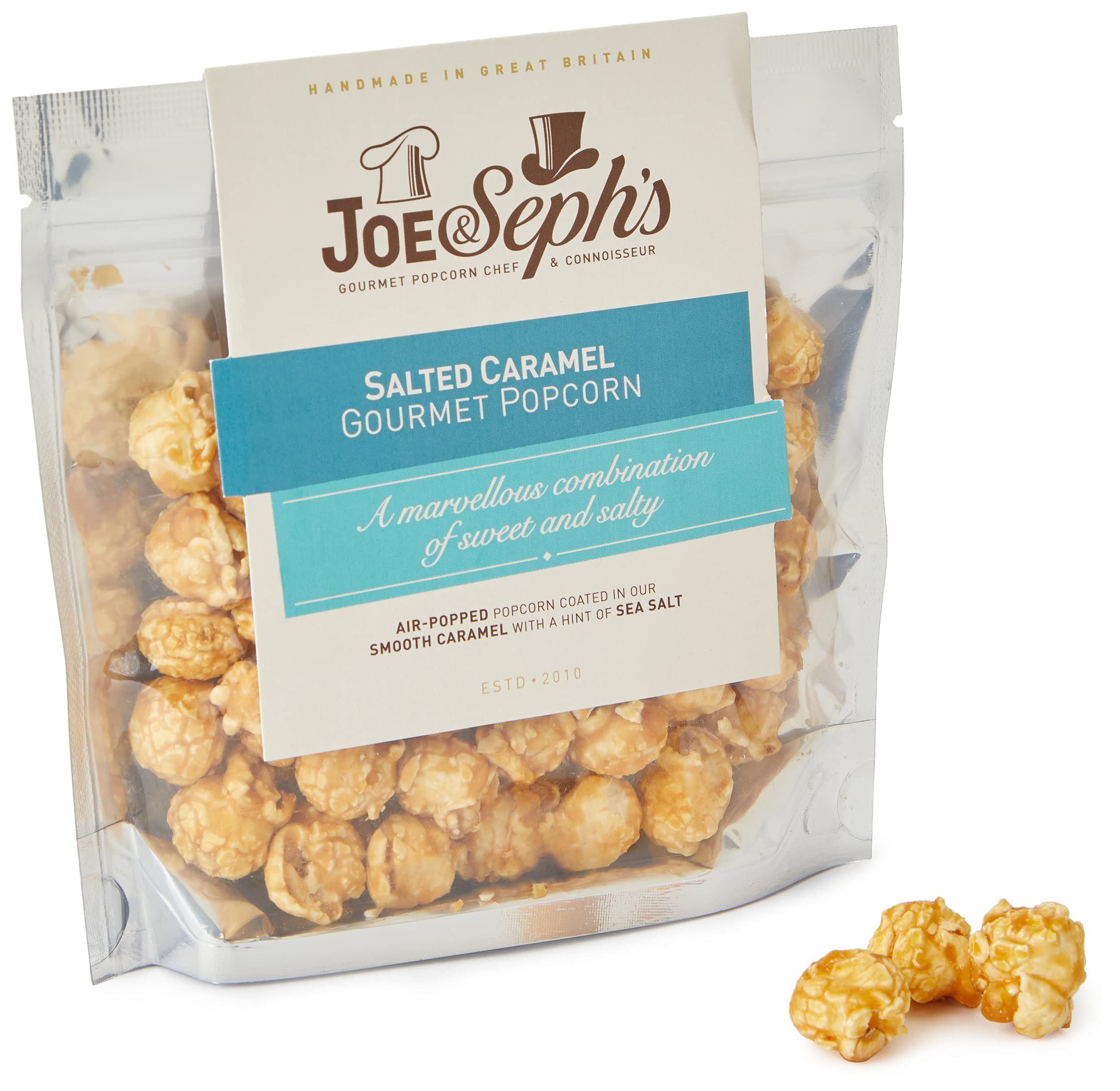 Joe & Seph's Salted Caramel Popcorn Snack Pack | Handmade in UK | 32g