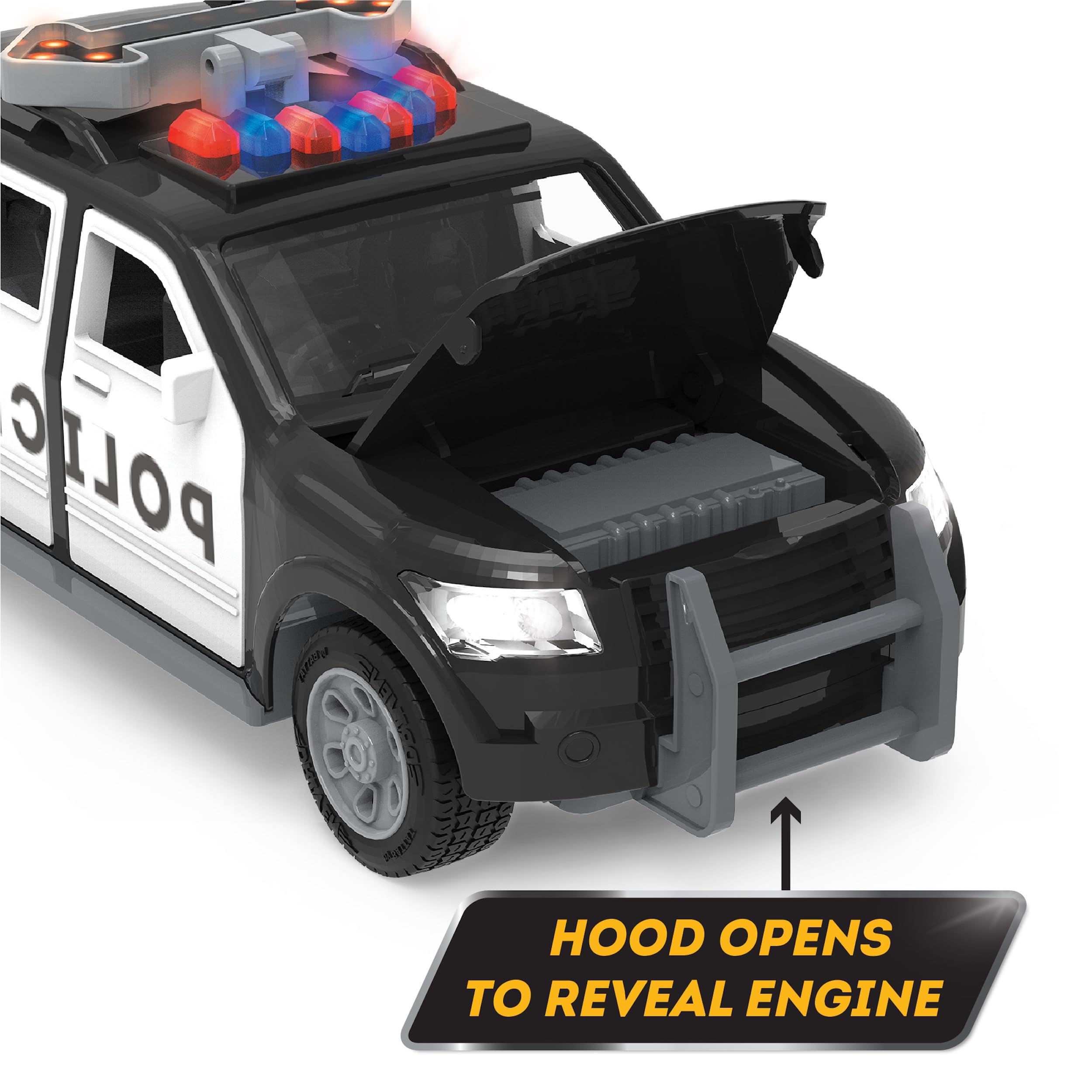 DRIVEN by Battat Micro Police SUV - Toy Car with Lights, Sound & Moving Parts 4