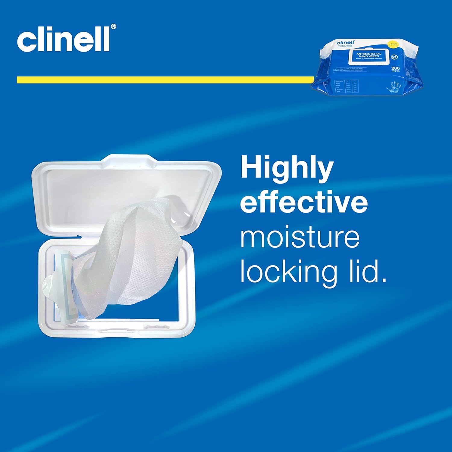 Clinell - Antibacterial Hand Wipe for Hands and Surfaces CAHW200 5