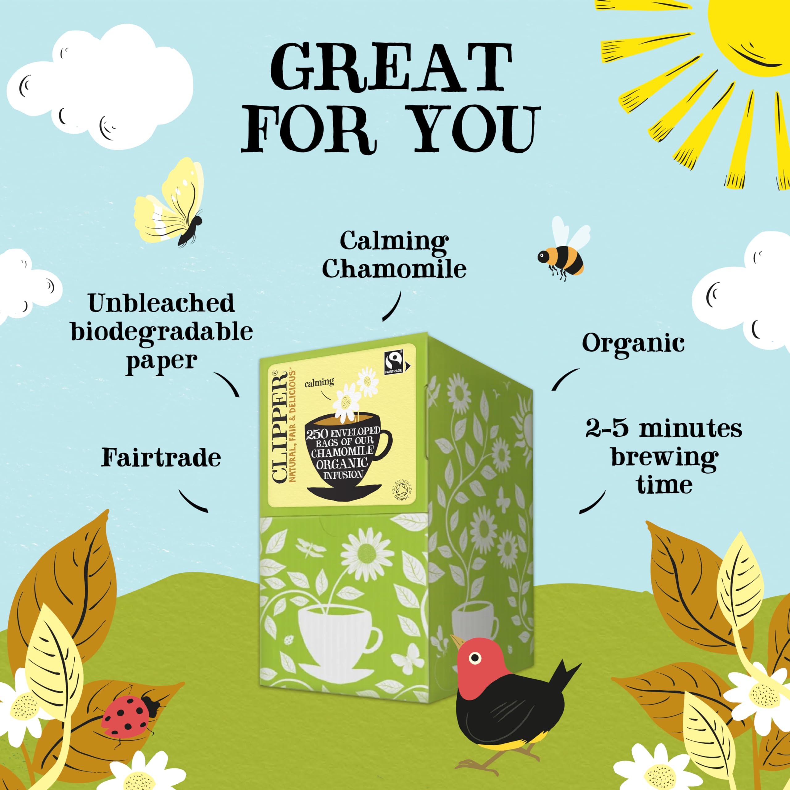 Clipper - Organic Chamomile Tea Bags | 250 Individually Wrapped Fairtrade Infusion Sachets 7