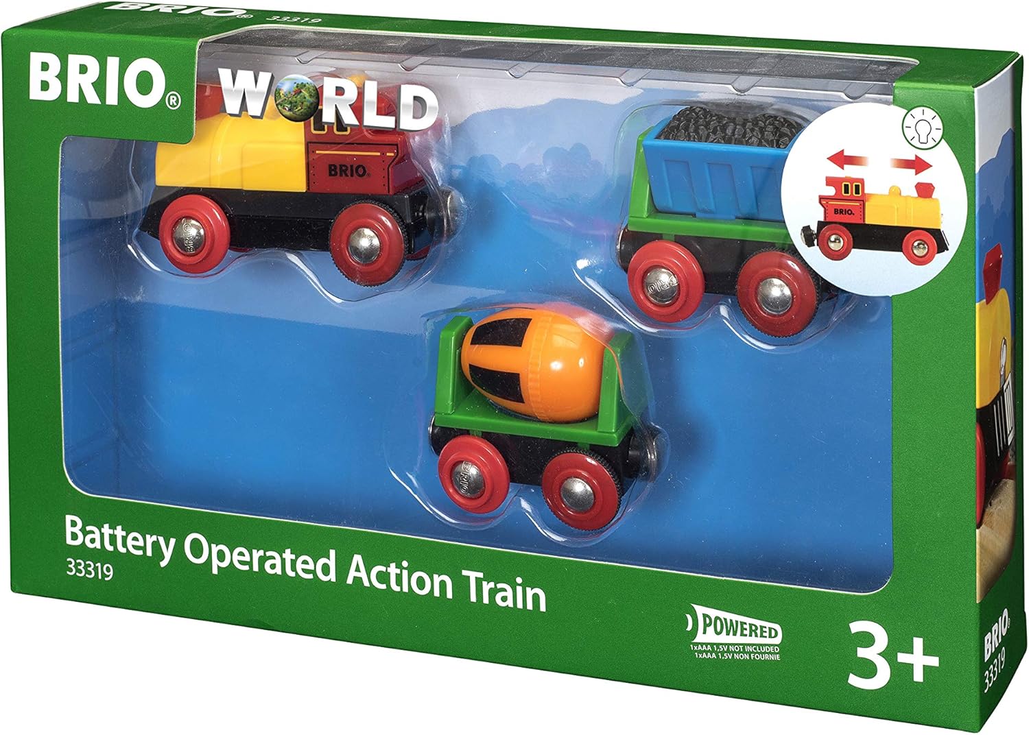 BRIO World Battery Operated Action Train Set - Compatible with BRIO Railway, FSC Certified Wood, Model 33319 8