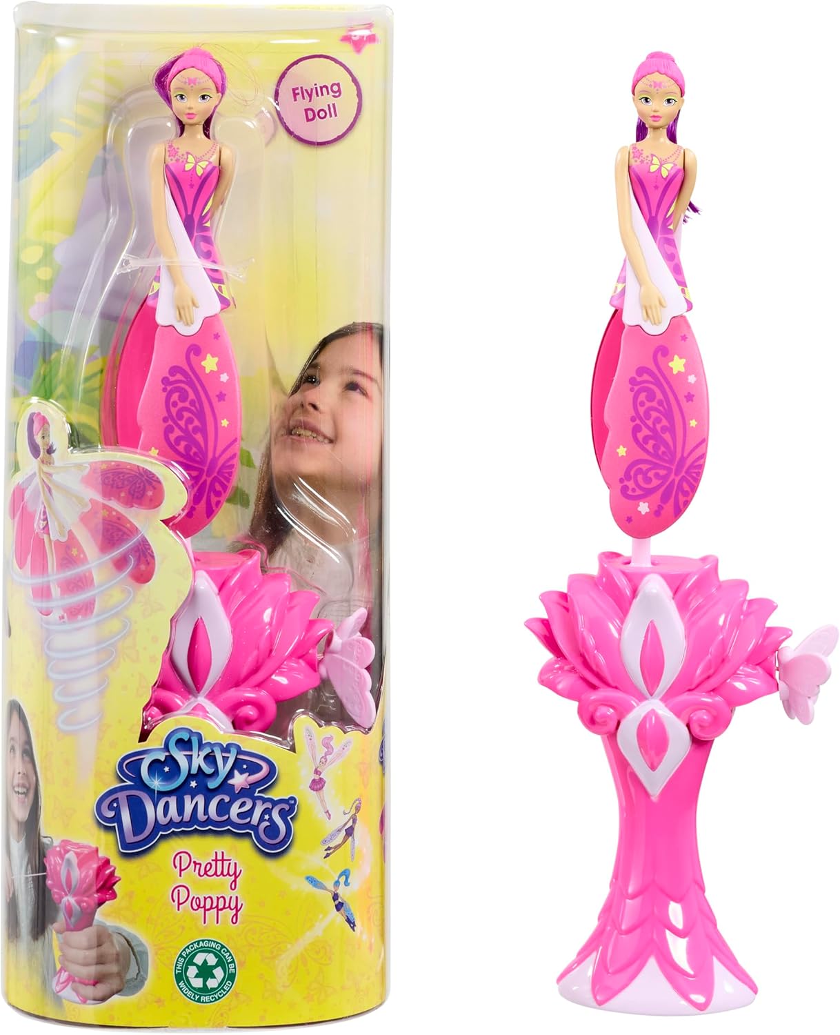 Sky Dancers: Pretty Poppy - Dazzling Flying Doll with Spinning Wings, No Batteries Required 5