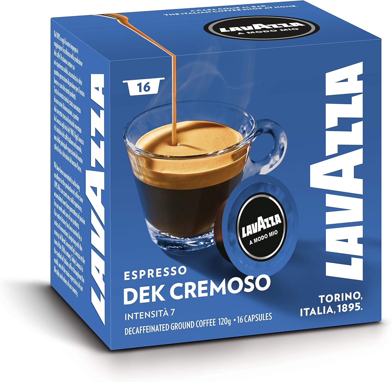Lavazza - A Modo Mio Dek Cremoso Decaffeinated Coffee Capsules (16-Count, 120 g) 8