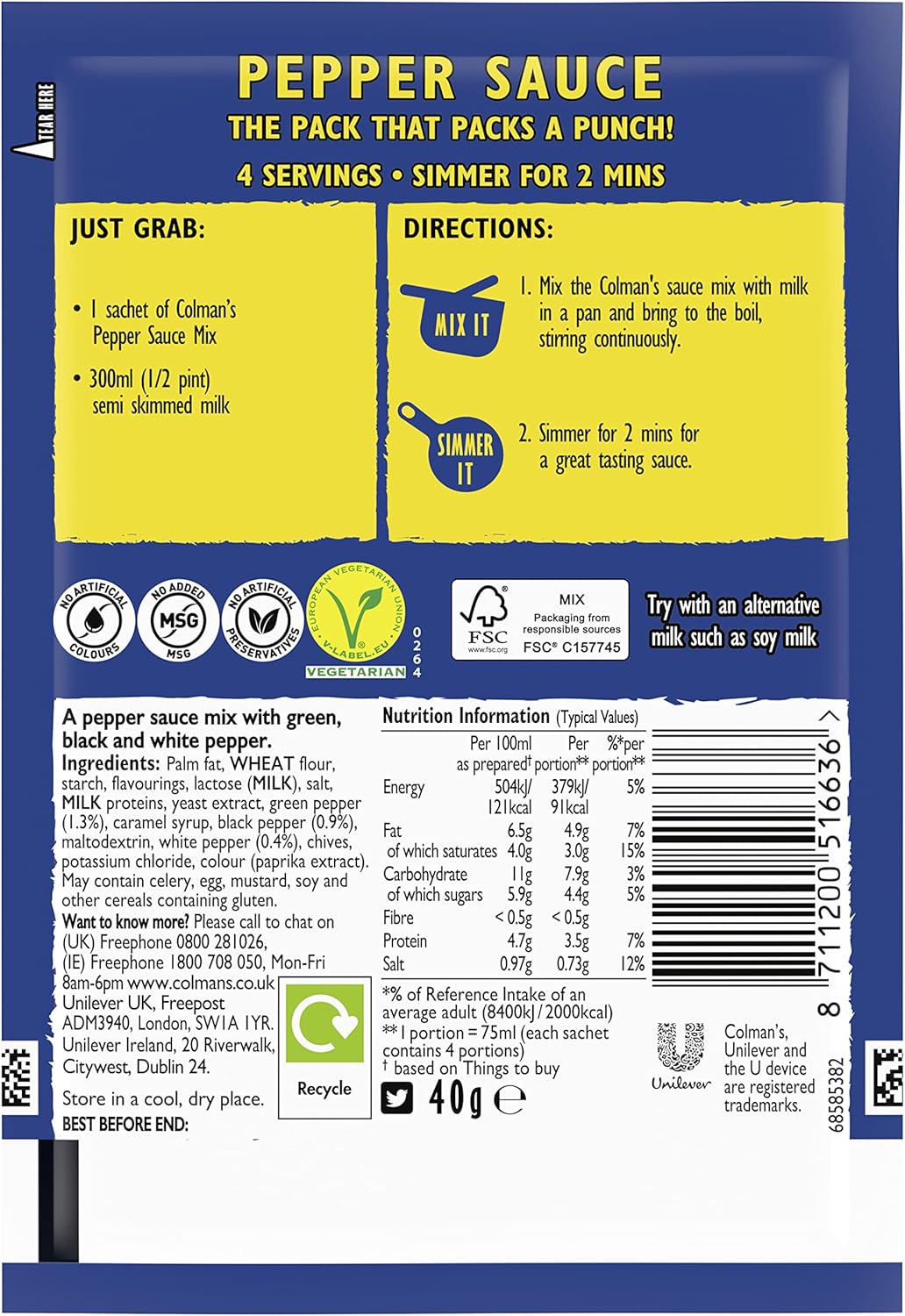 Colman's - Pepper Sauce Mix (40g) 3