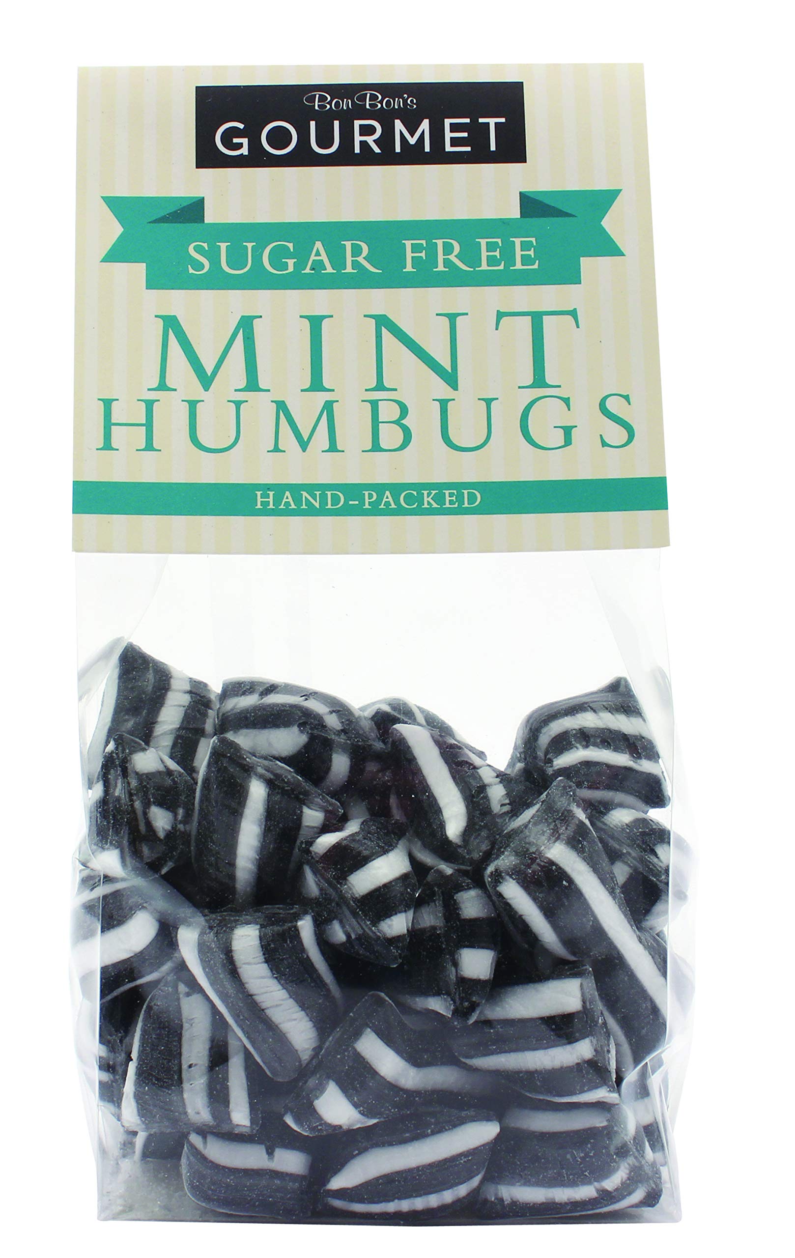 Bon Bons Sugar Free Mint Humbugs - Traditional Hard Candy 160 g