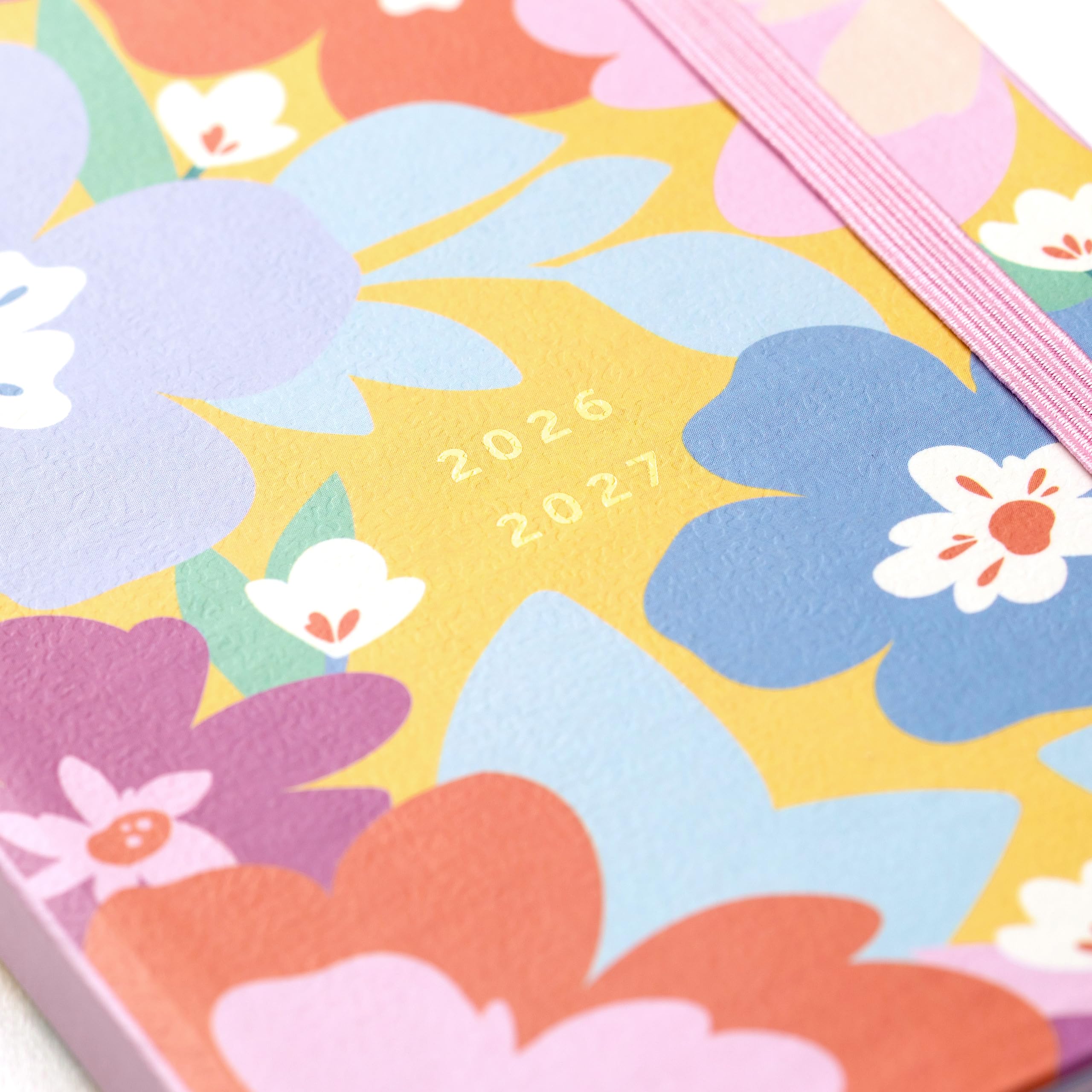 Busy B A5 Mid-Year Academic Planner - Aug '26 to Aug '27 | Floral Design | Elastic Closure 2