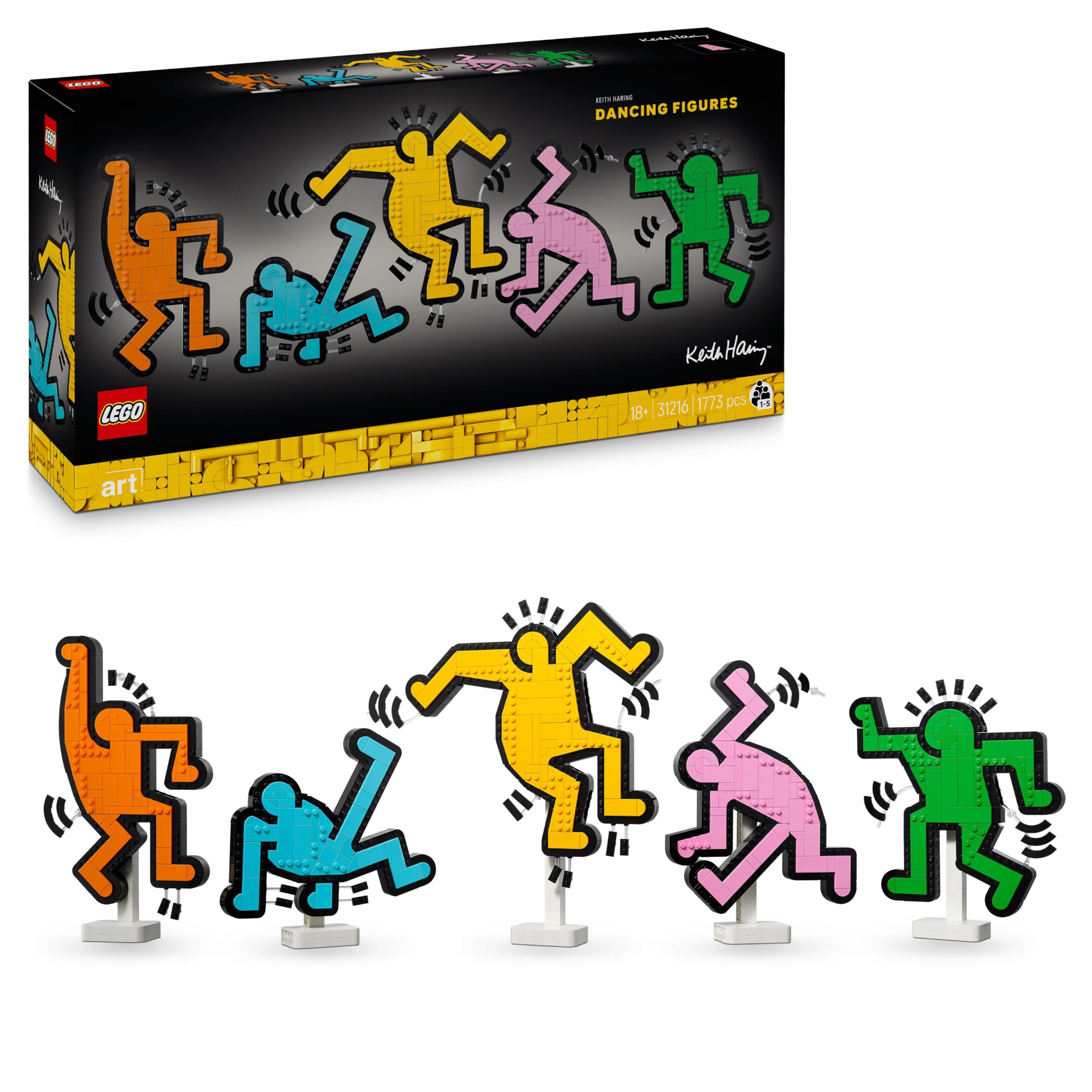 LEGO Art Keith Haring – Dancing Figures - DIY Wall Art Building Set for Adults