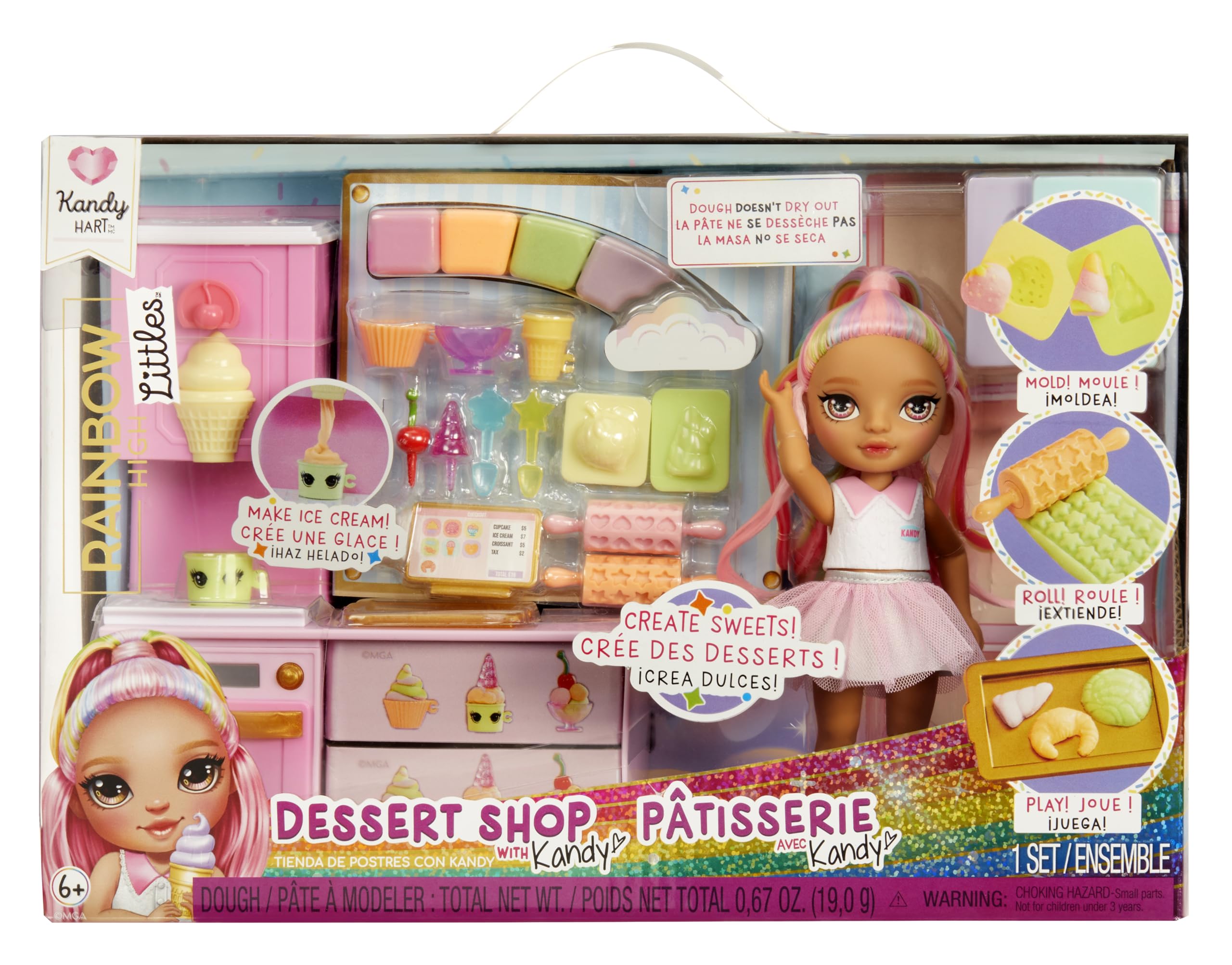Rainbow High Littles Dessert Shop with Kandy Playset - Doll & Sweet Treats Kit