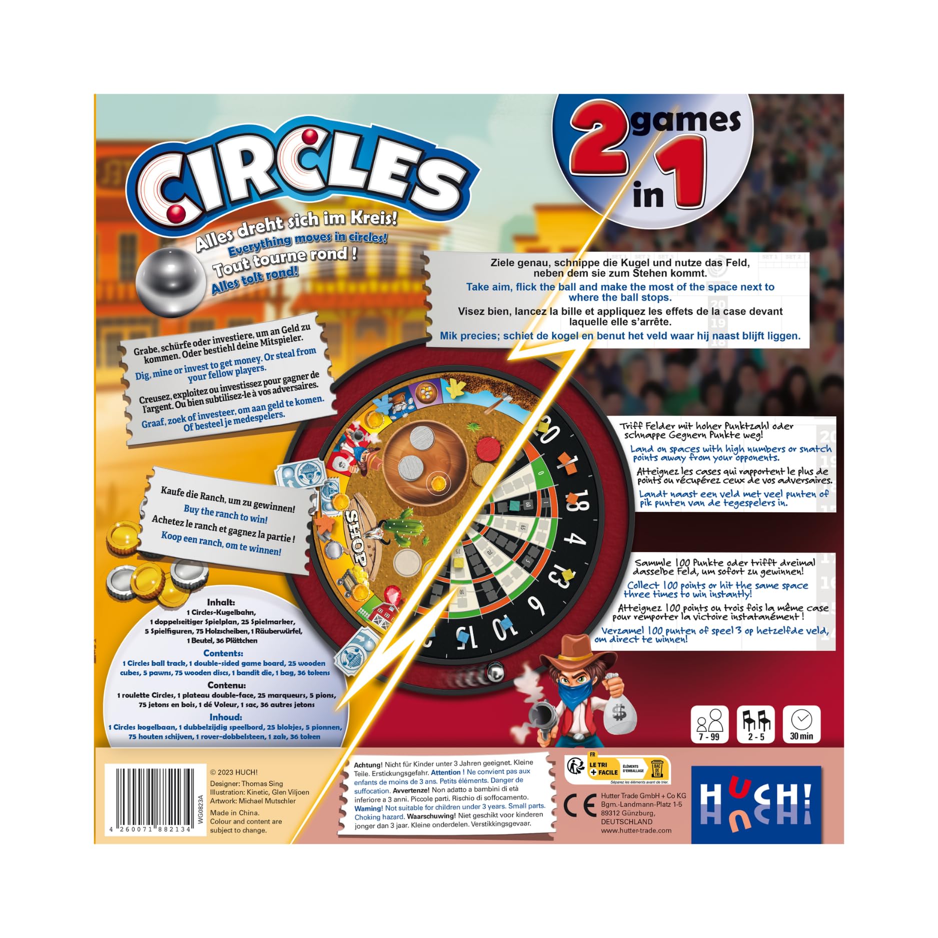 HUCH! Circles Everything Turns in a Circle! – Family Board Game with Double-Sided Marble Run 7