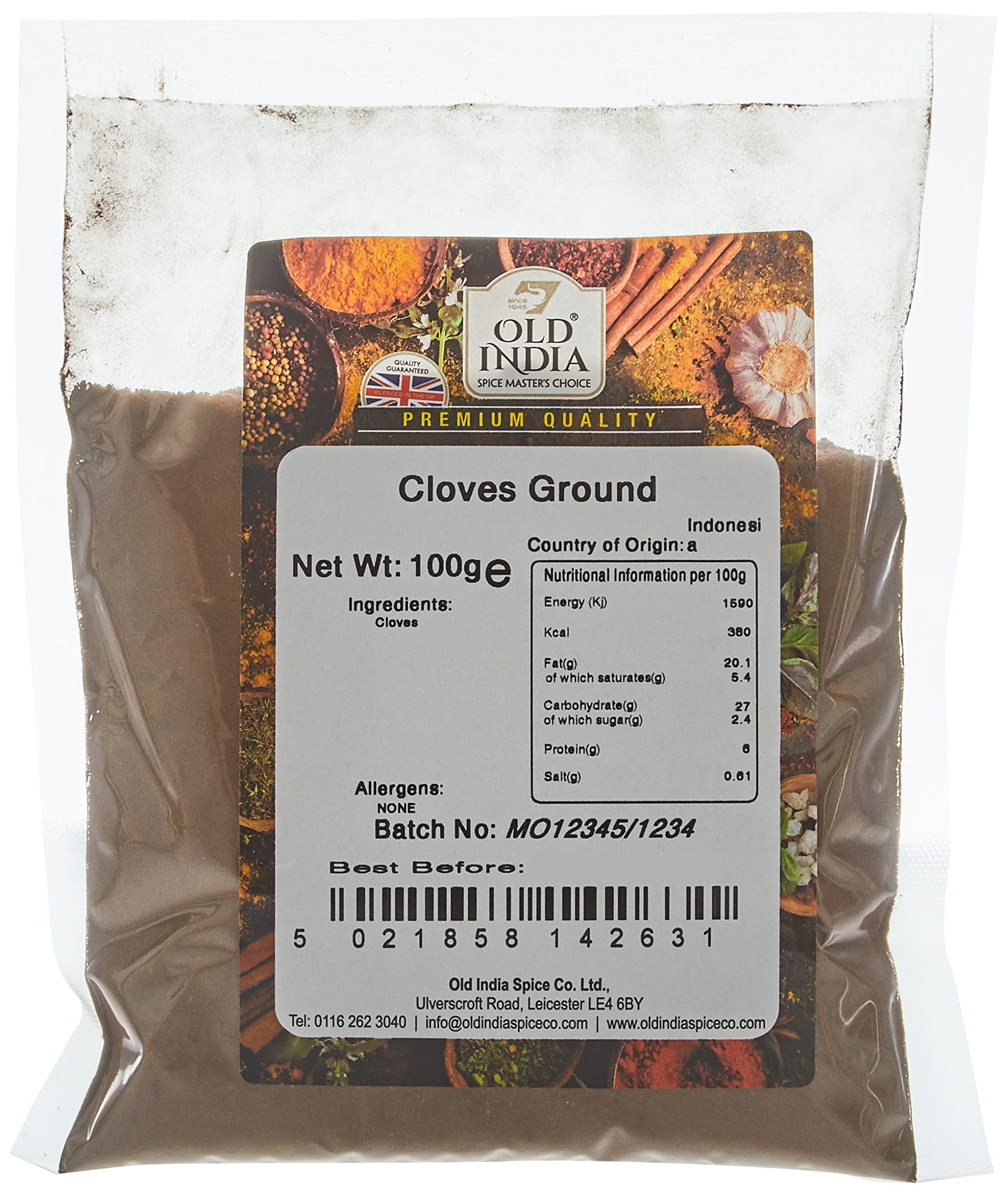 Old India Ground Cloves 100g - Natural Spices & Seasonings