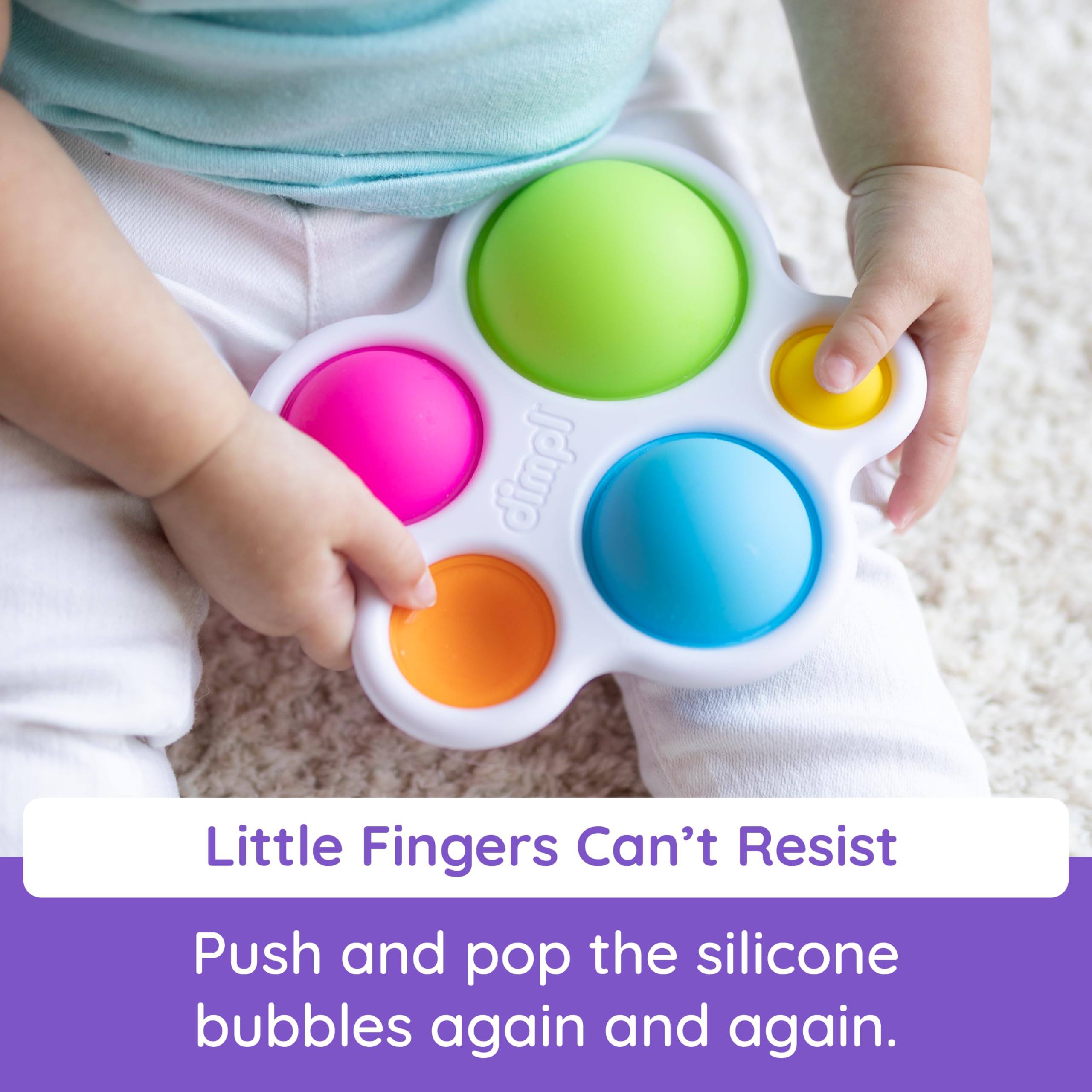 Dimpl - Sensory Push and Pop Toy for Babies 6 Months+ 10