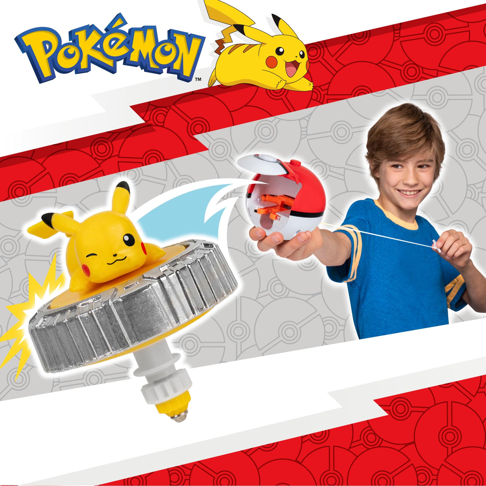 Pokémon PKW Battle Spinner Pack - Pikachu #1 & Poké Ball Launcher