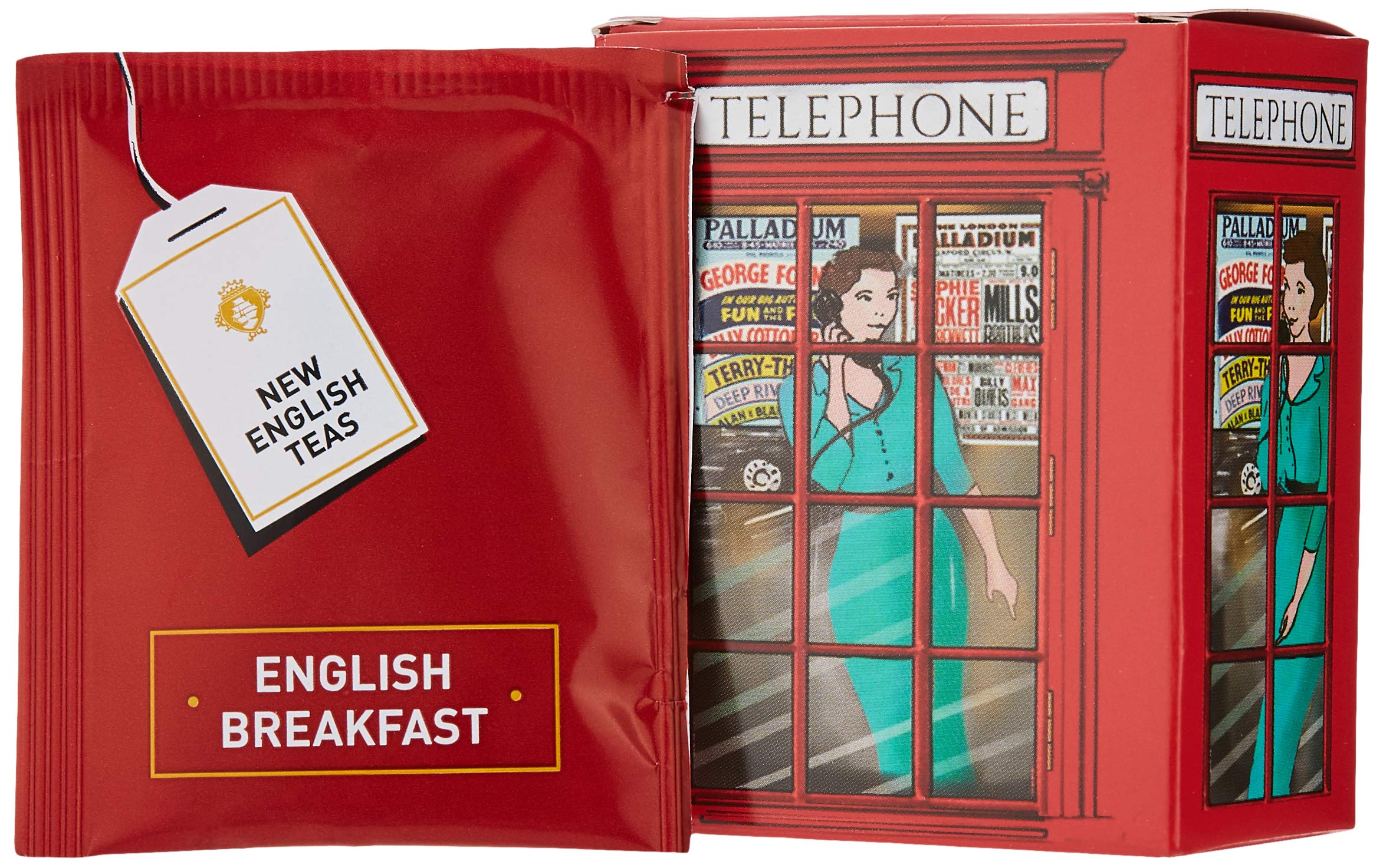 English Telephone Box English Breakfast Tea 6 Teabag Carton