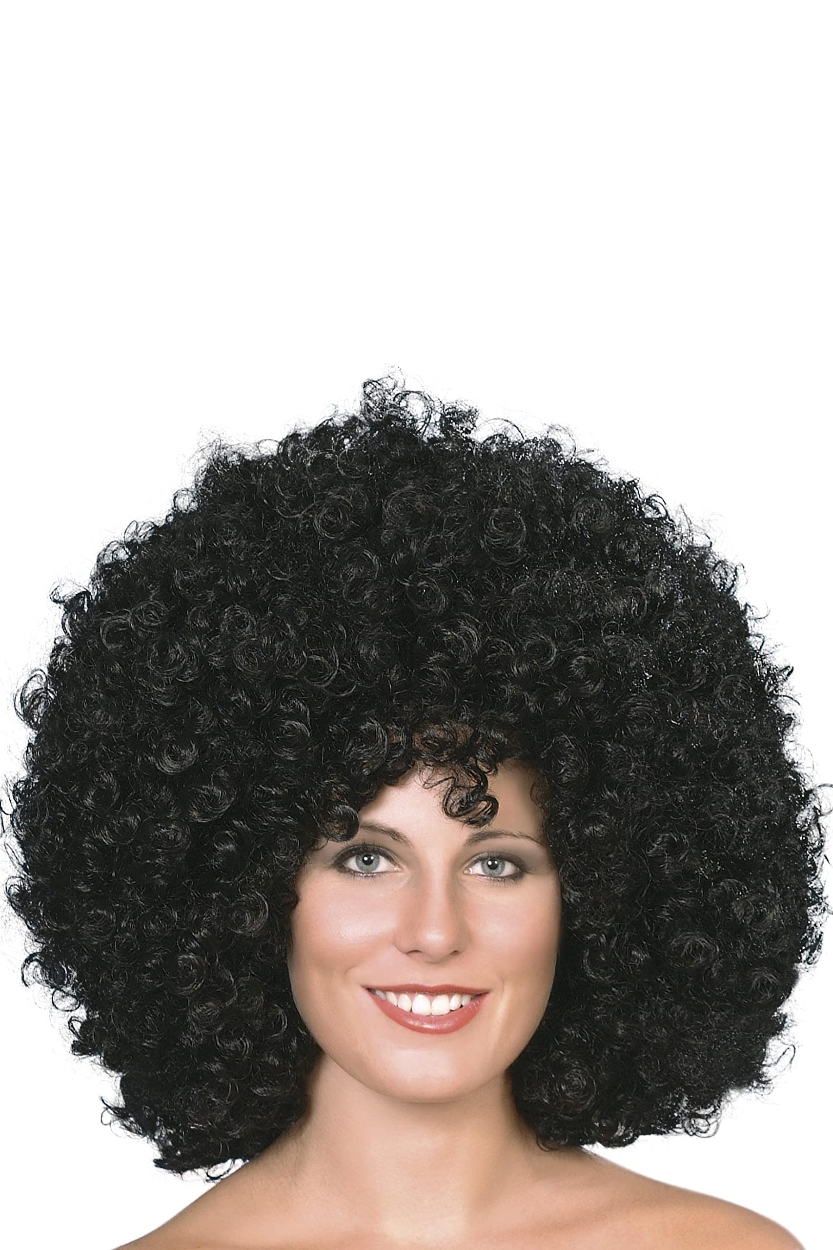 Smiffys Mega-Huge Afro Wig Black 1970s Disco Fancy Dress Adult Wig 5