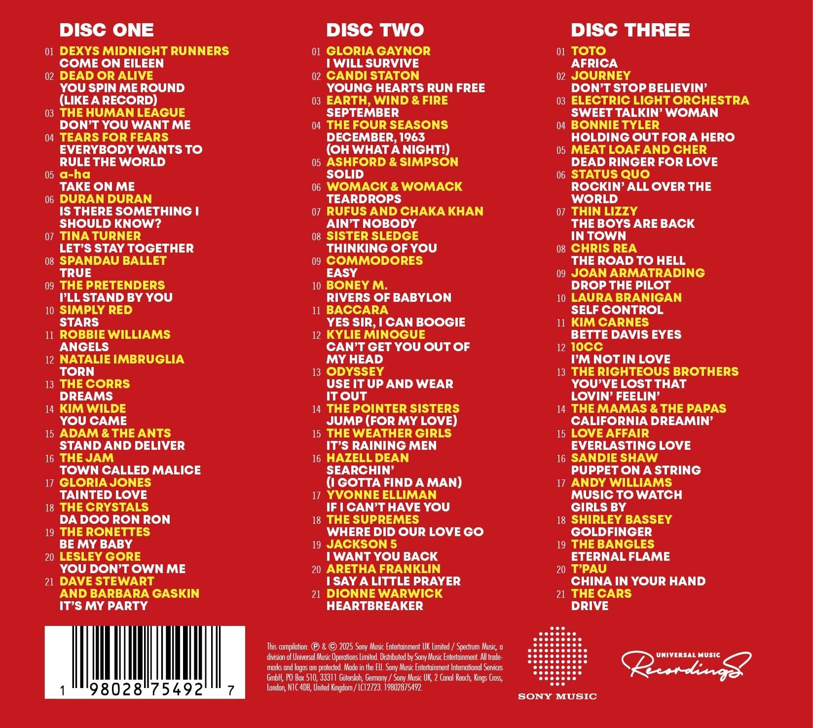 The Hits Album: All-Time Greatest Car Songs - 3CD Audio Compilation