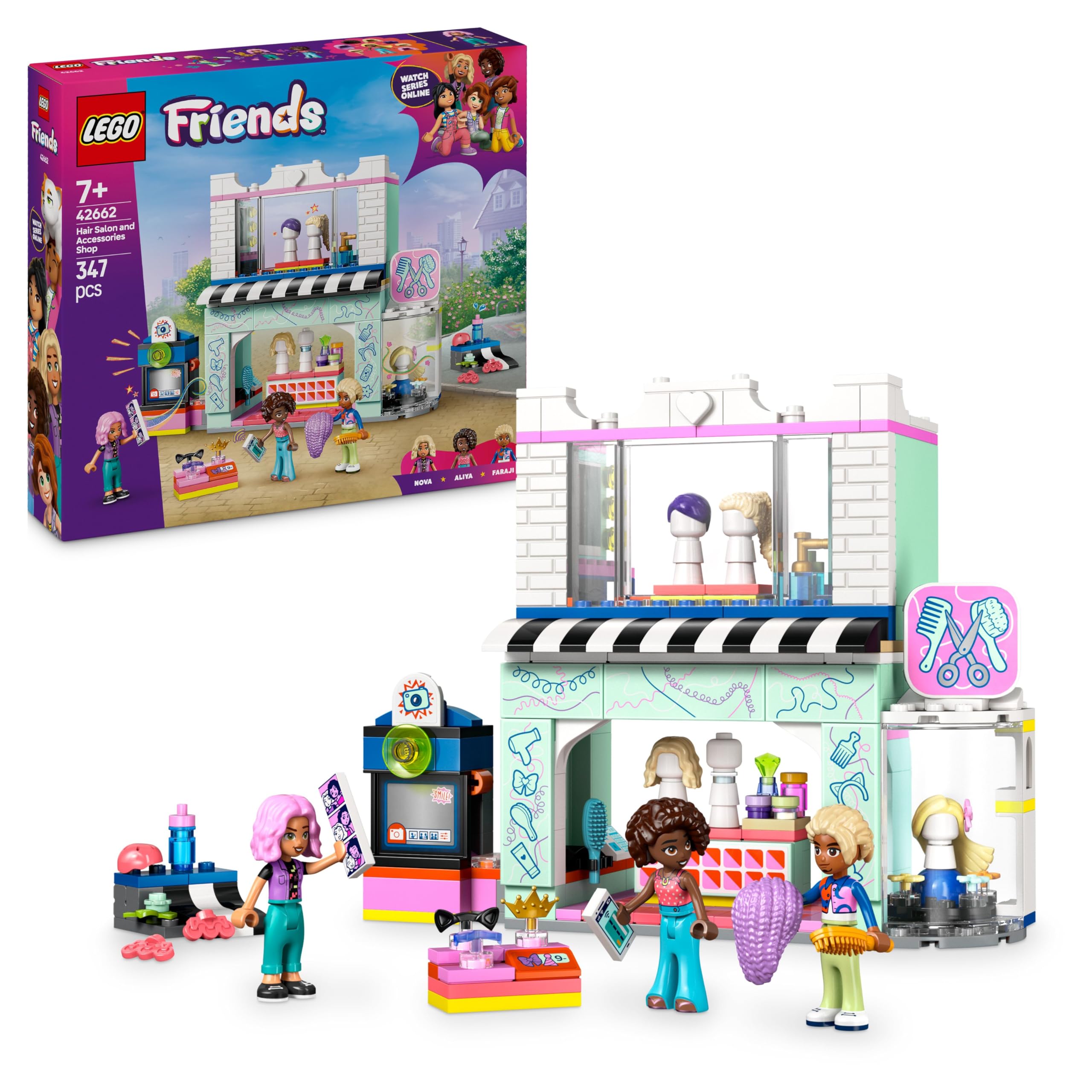 LEGO Friends Hair Salon and Accessories Shop Toy - Role-Play Set for Ages 7+