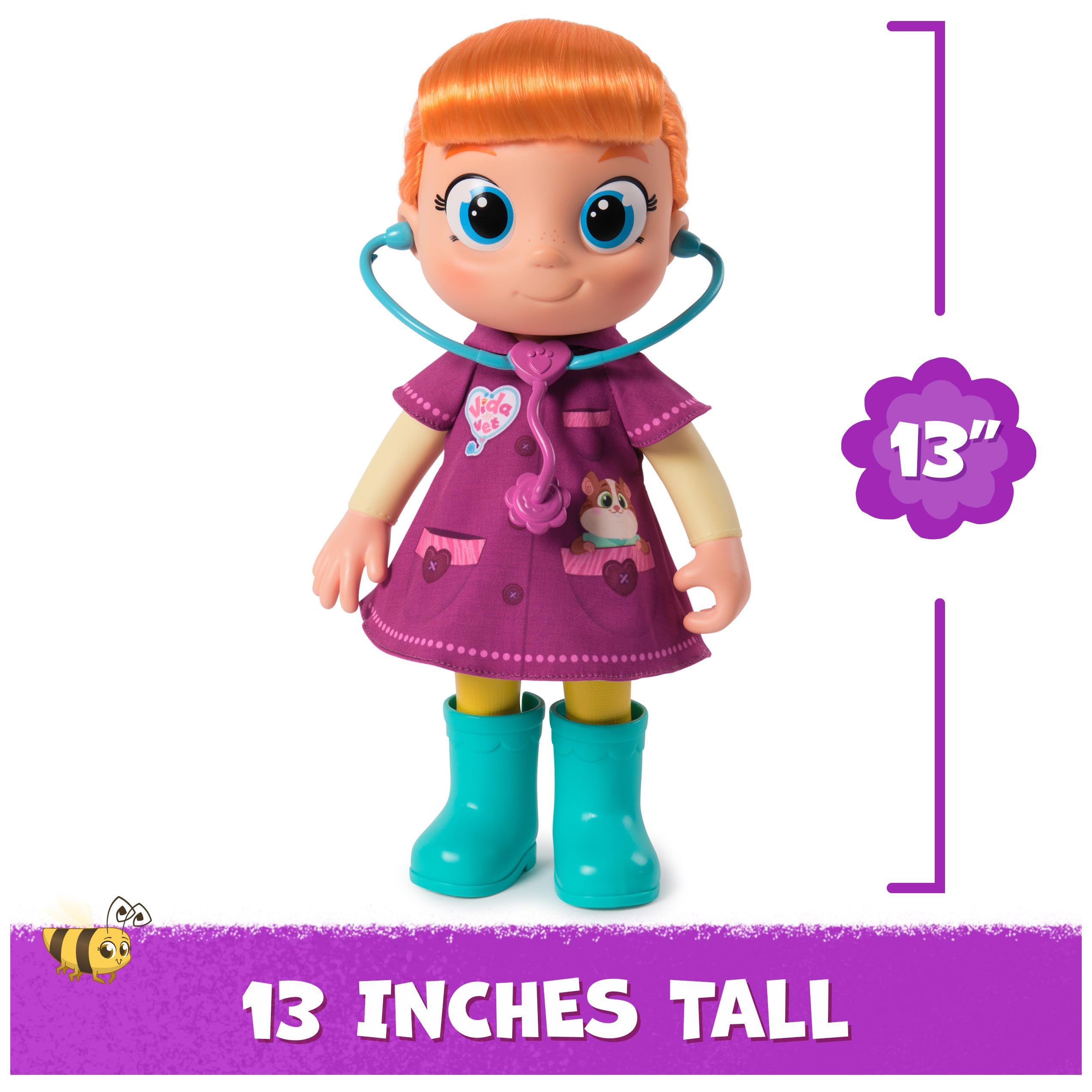 Vida the Vet Toddler Doll - 33cm Articulated Playset for Kids 3+ 4